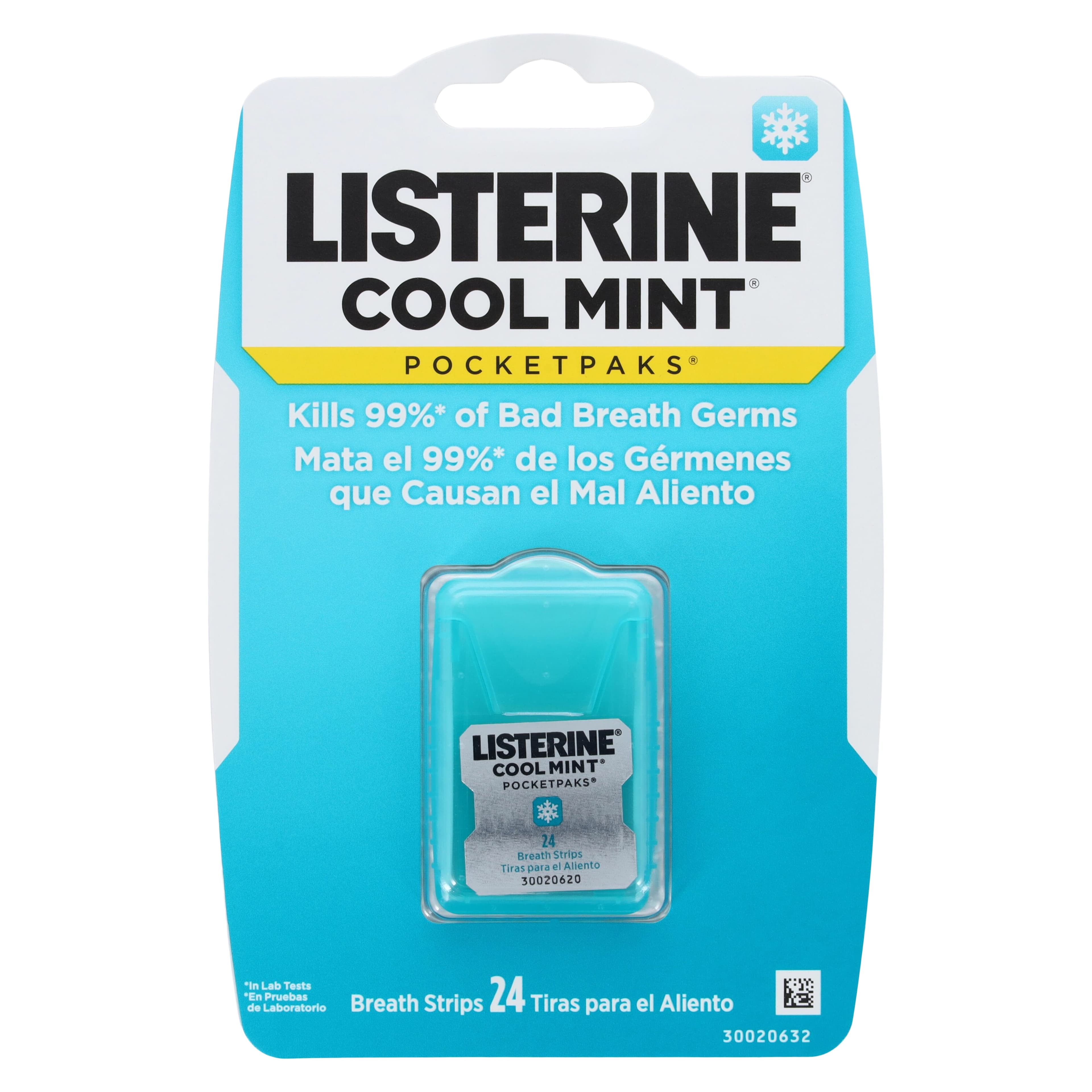 Listerine PocketPak Mint Strips, Cool Mint, 24 Strips/Pack, 12/Box thumbnail 3