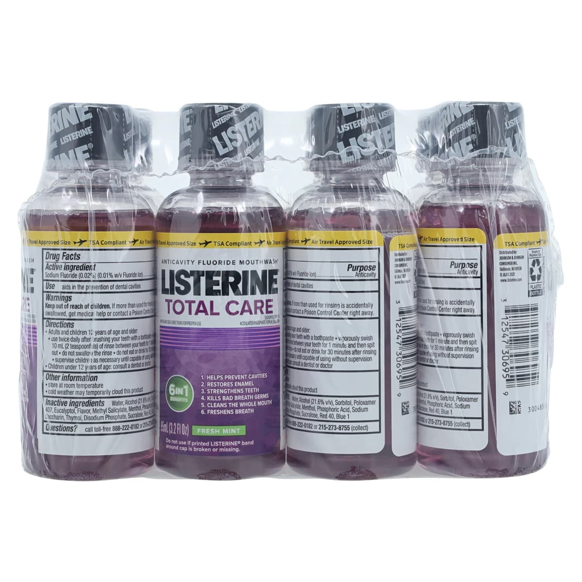 Listerine Total Care Anticavity Mouthwash, Fresh Mint, 3.2 oz Bottle, 24/Case thumbnail 3