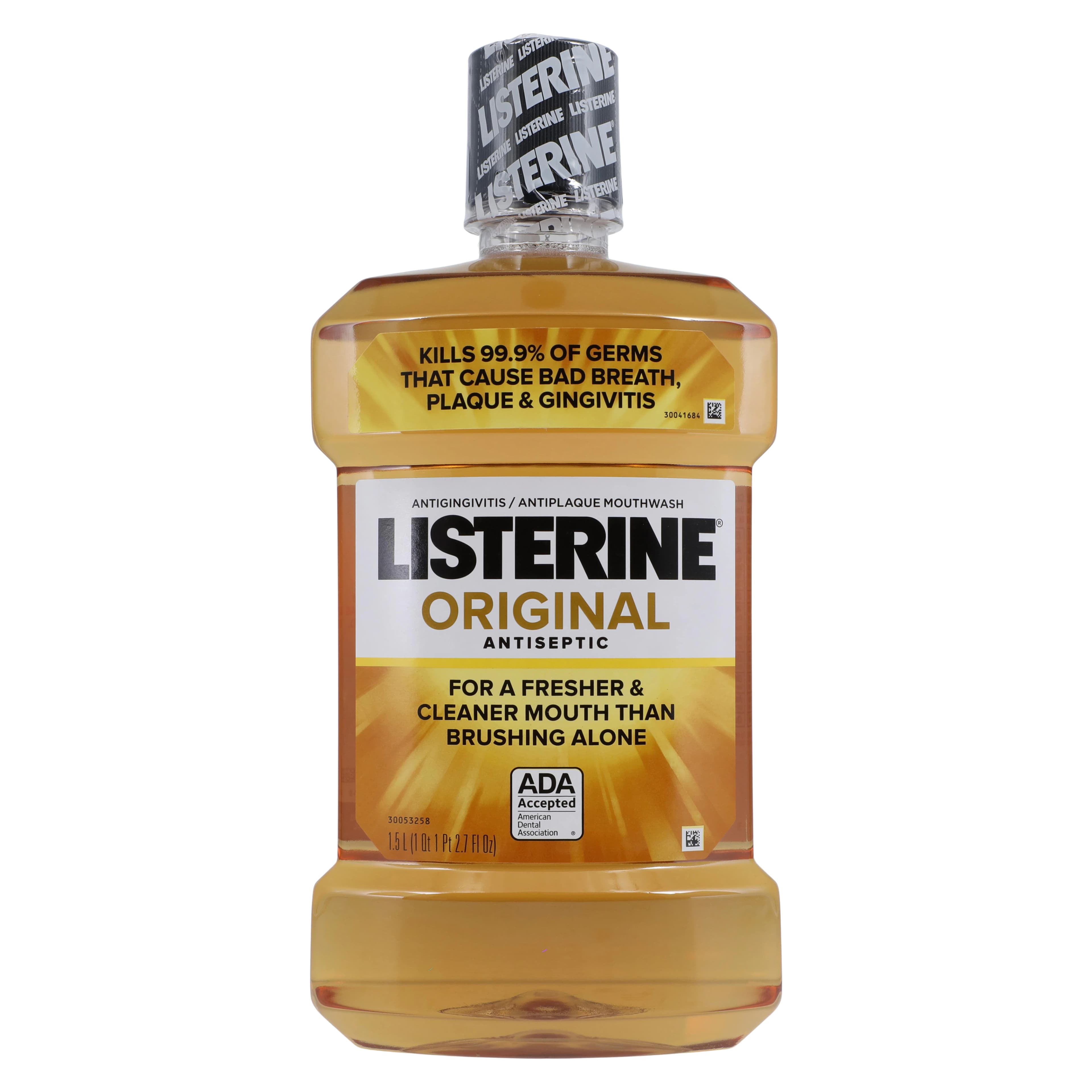 Listerine Antiseptic Mouthwash, Original, 1.5 L Bottle, 6/Case thumbnail 2