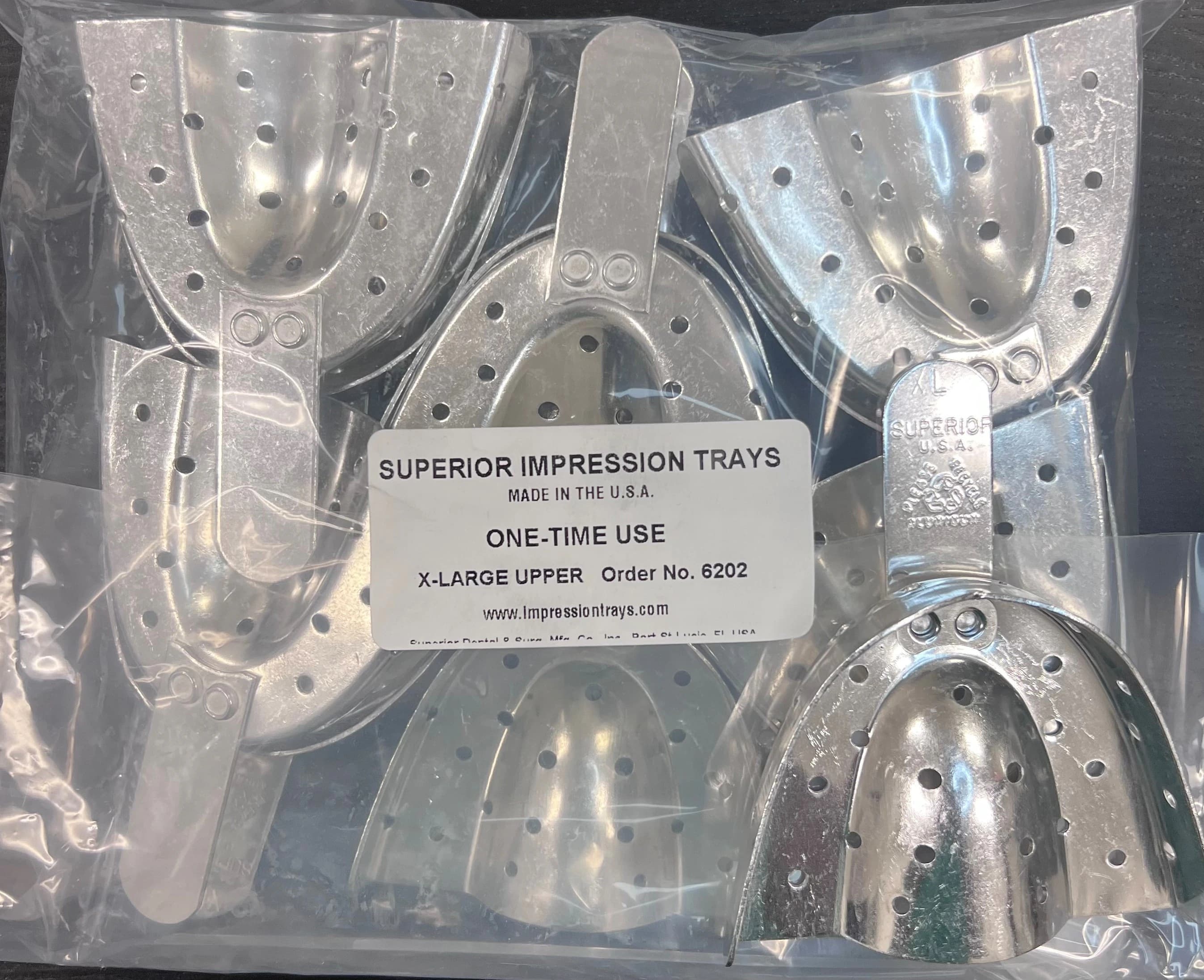 Superior Dental & Surg Impression Tray Aluminum Extra Large Upper, 12/Box thumbnail 2