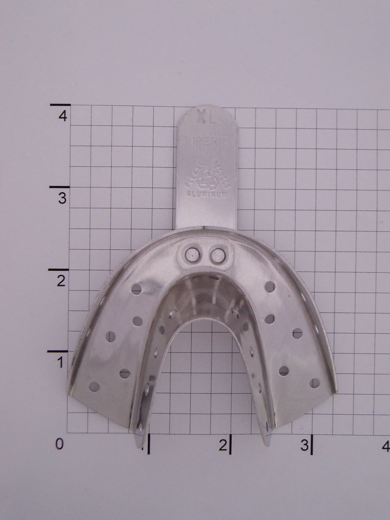 Superior Dental & Surg Impression Tray Aluminum Extra Large Lower, 12/Box - Impression Tray Alum XL - Image 1