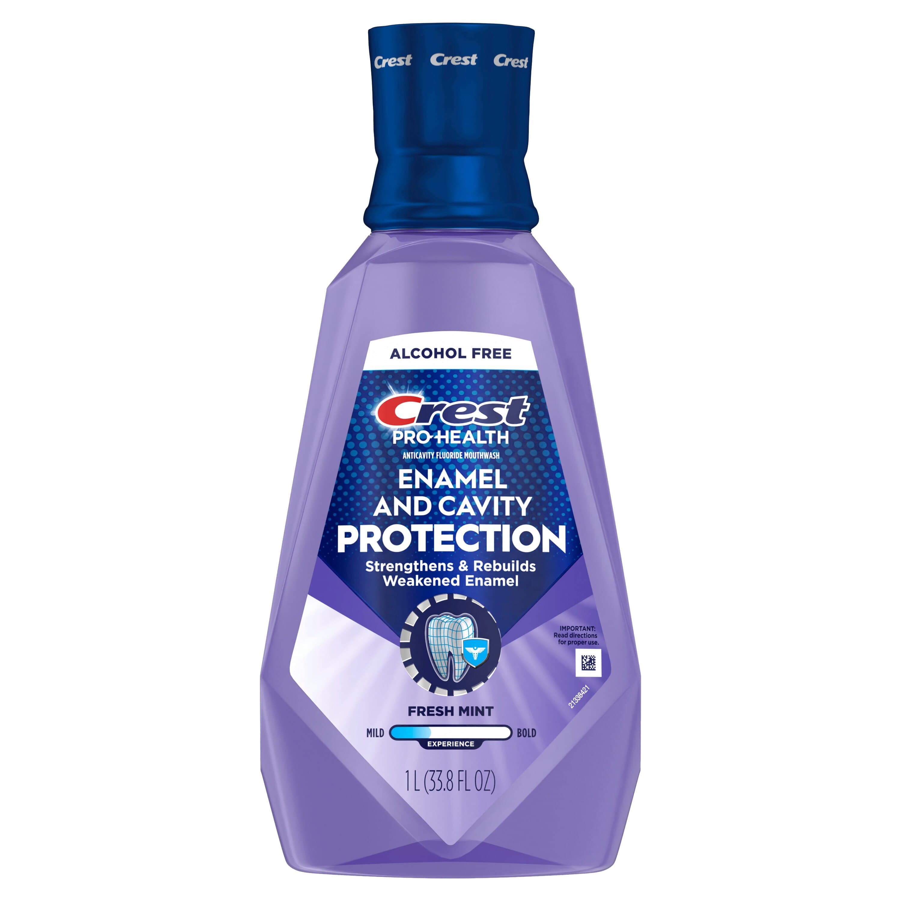Crest Pro-Health Advanced Enamel Care Mouthwash, Alcohol Free, Fresh Mint, Fluoride, 1 Liter Bottle, 6/Case thumbnail 2