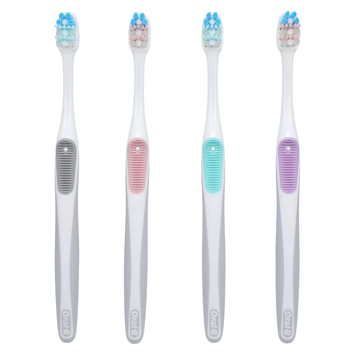 Oral-B Gum Care Compact Toothbrush, Extra Soft, Assorted Colors, 12/Box, 80345497 thumbnail 2