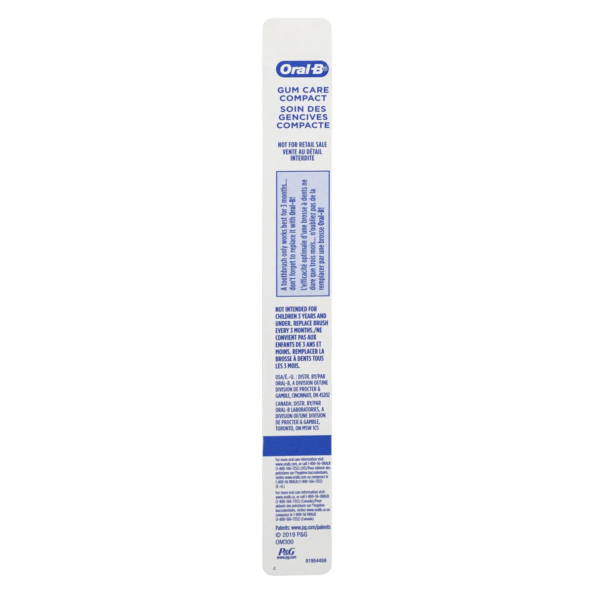 Oral-B Gum Care Compact Toothbrush, Extra Soft, Assorted Colors, 12/Box, 80345497 thumbnail 6