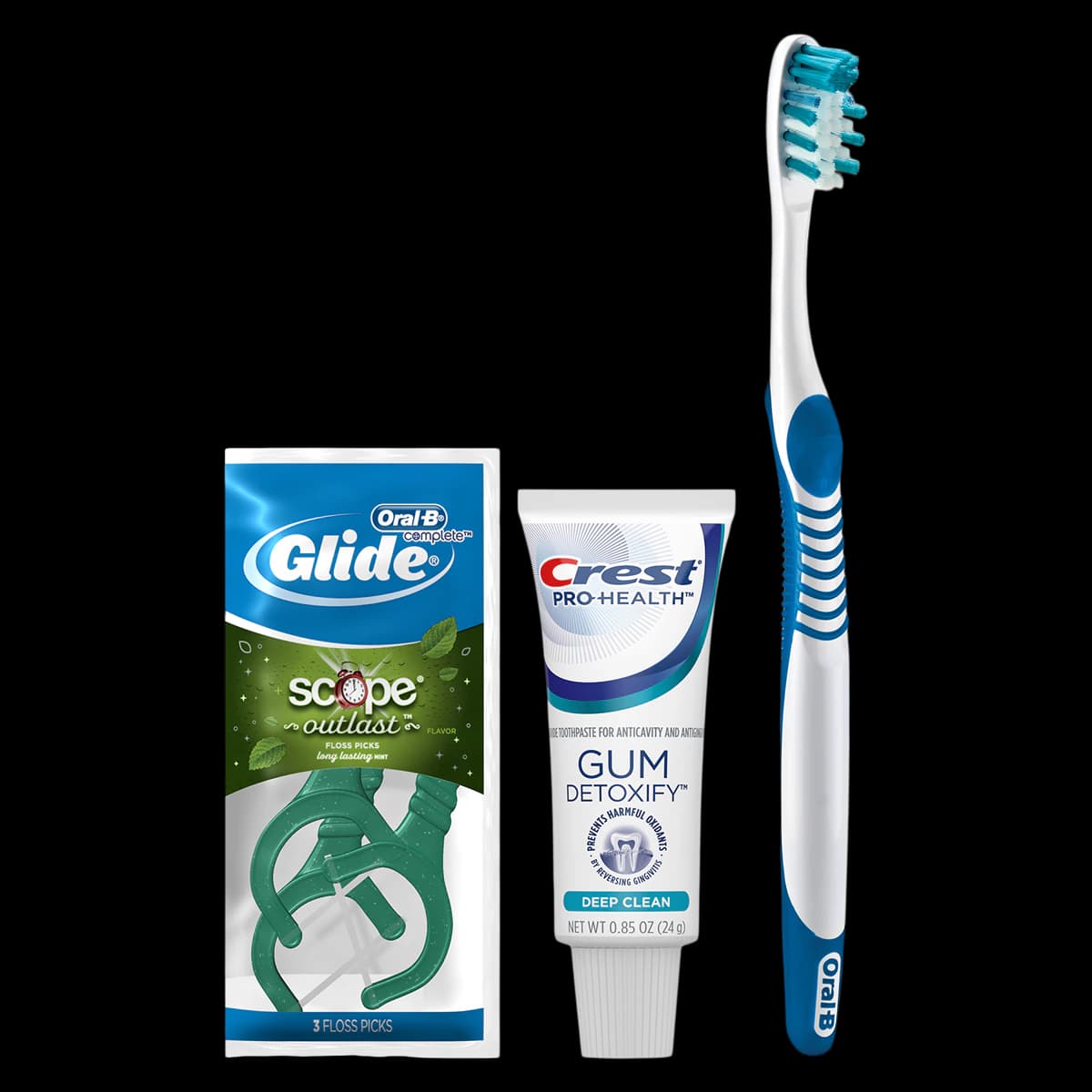 Crest Oral-B Daily Clean Solution Manual Bundle with Glide + Scope Floss Picks, 72/Case, 80734958 thumbnail 2