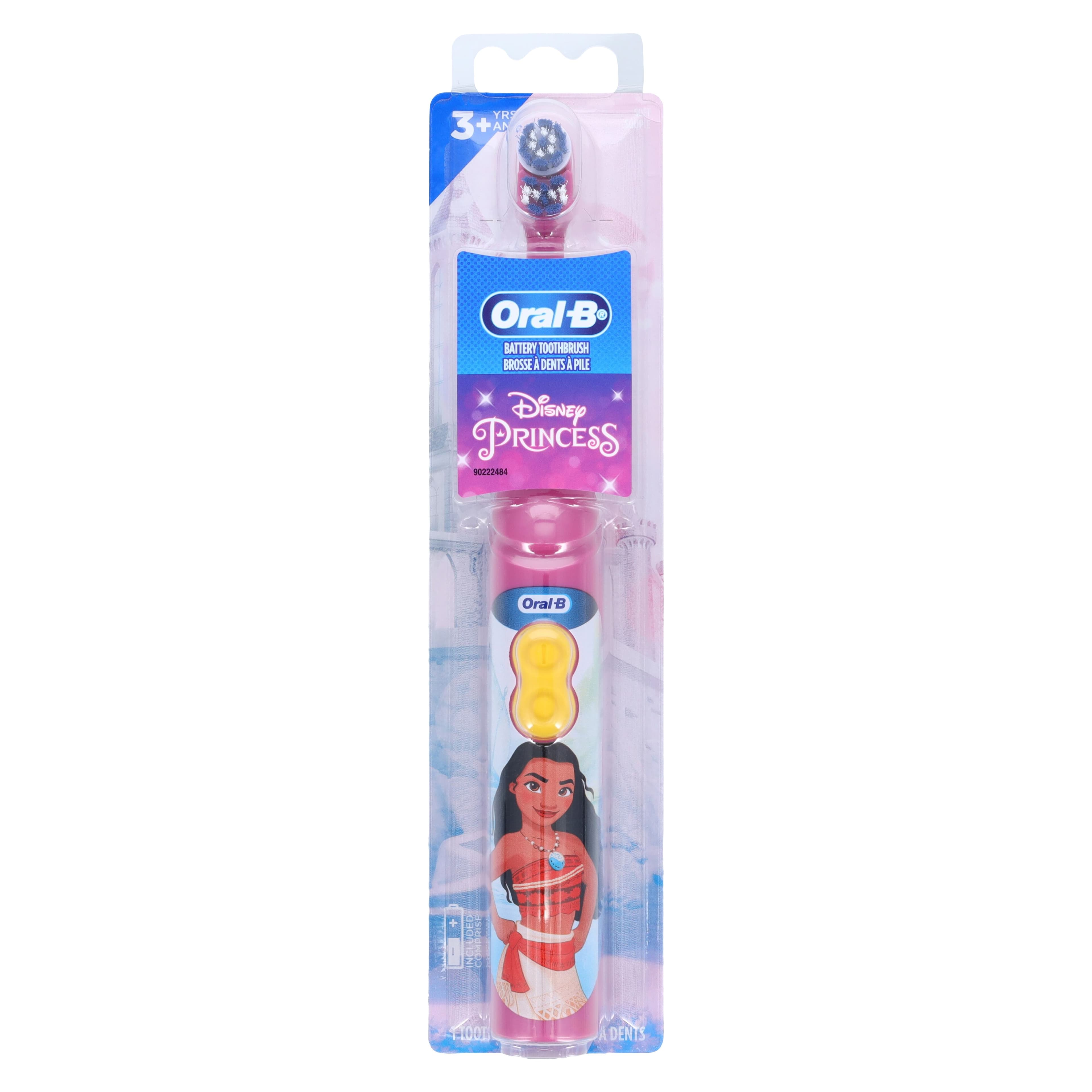 Oral-B Kids 3+ Battery Toothbrush, Disney Princess/Moana/Spiderman Character Design, 1/Pkg thumbnail 4