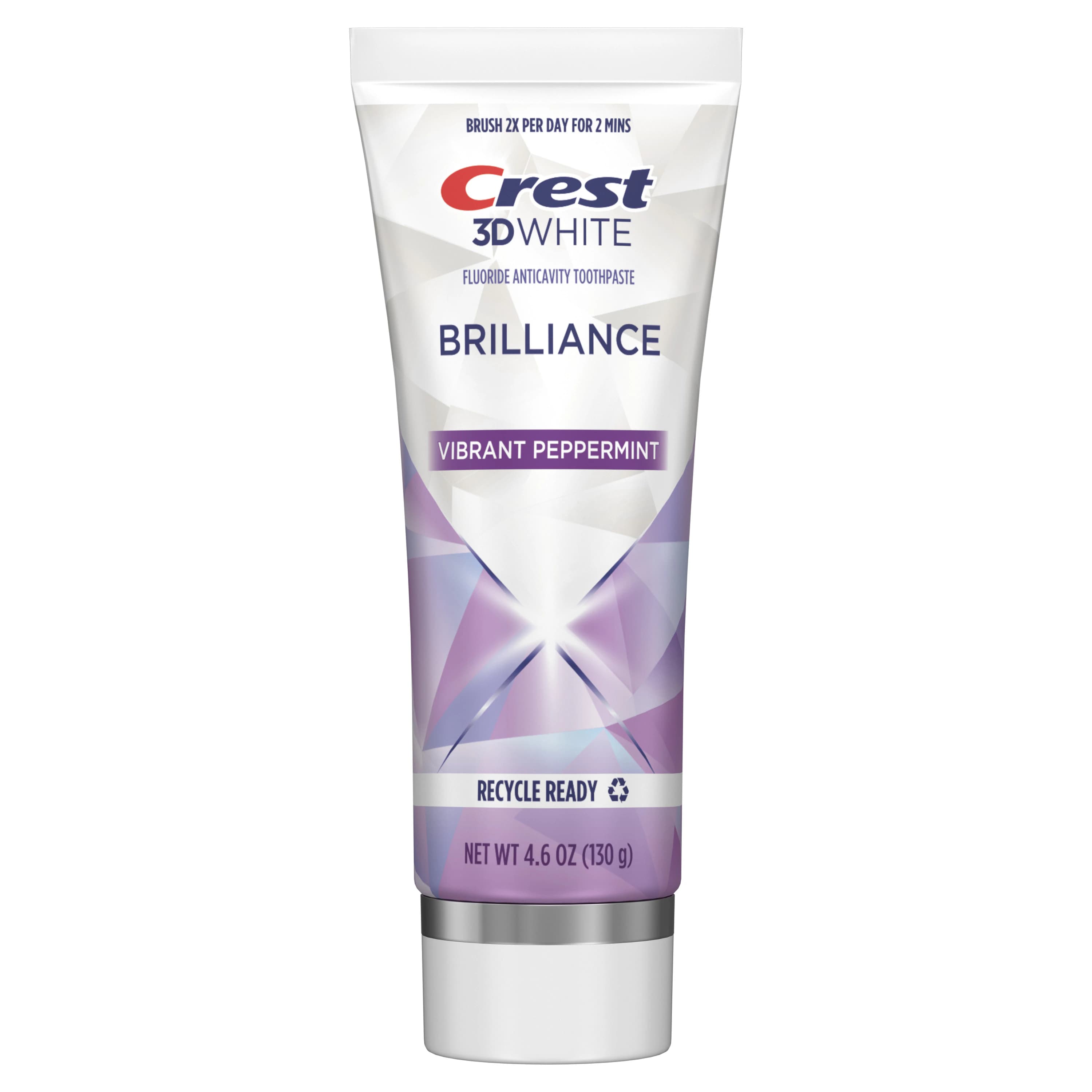 Crest 3D White Brilliance Toothpaste, Vibrant Peppermint, 4.6 oz Tube, 24/Case, 80755911 thumbnail 2