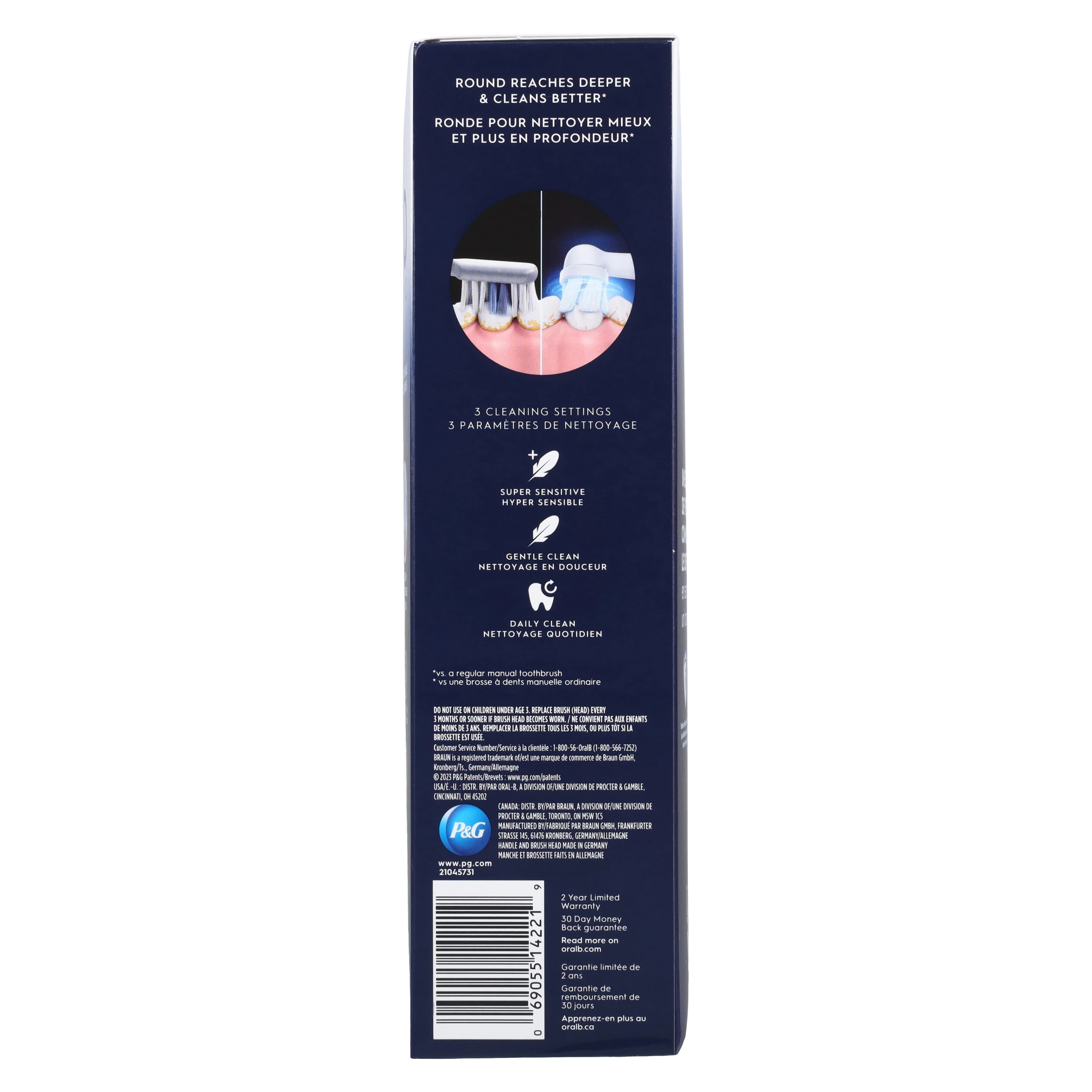 Crest Oral-B iO2 Daily Clean Electric Toothbrush Adult Bundle, 3/Case thumbnail 5