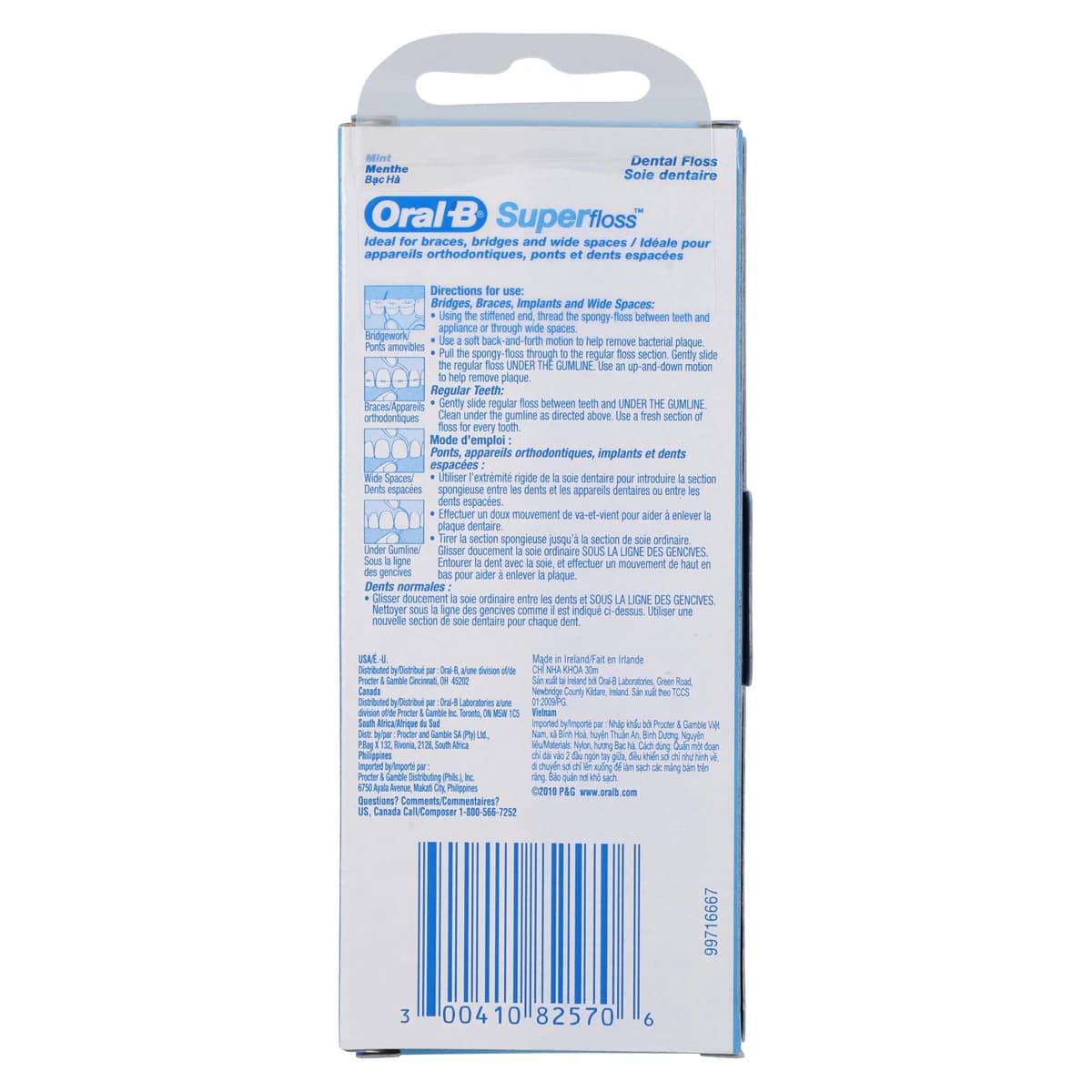Oral-B Super Floss Mint Office Pack, Pre-Measured Strands, 50/Bx, 24 Bx/Cs, 80721154 thumbnail 3