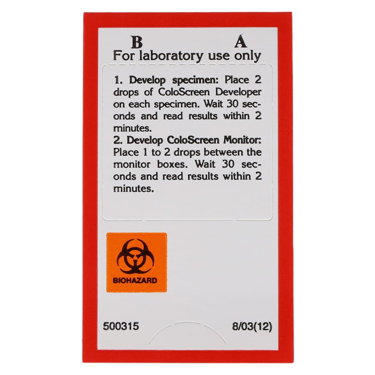 Helena Laboratories ColoScreen FOB Office Pack Test Kit, CLIA Waived, 100 Triples/Case thumbnail 3