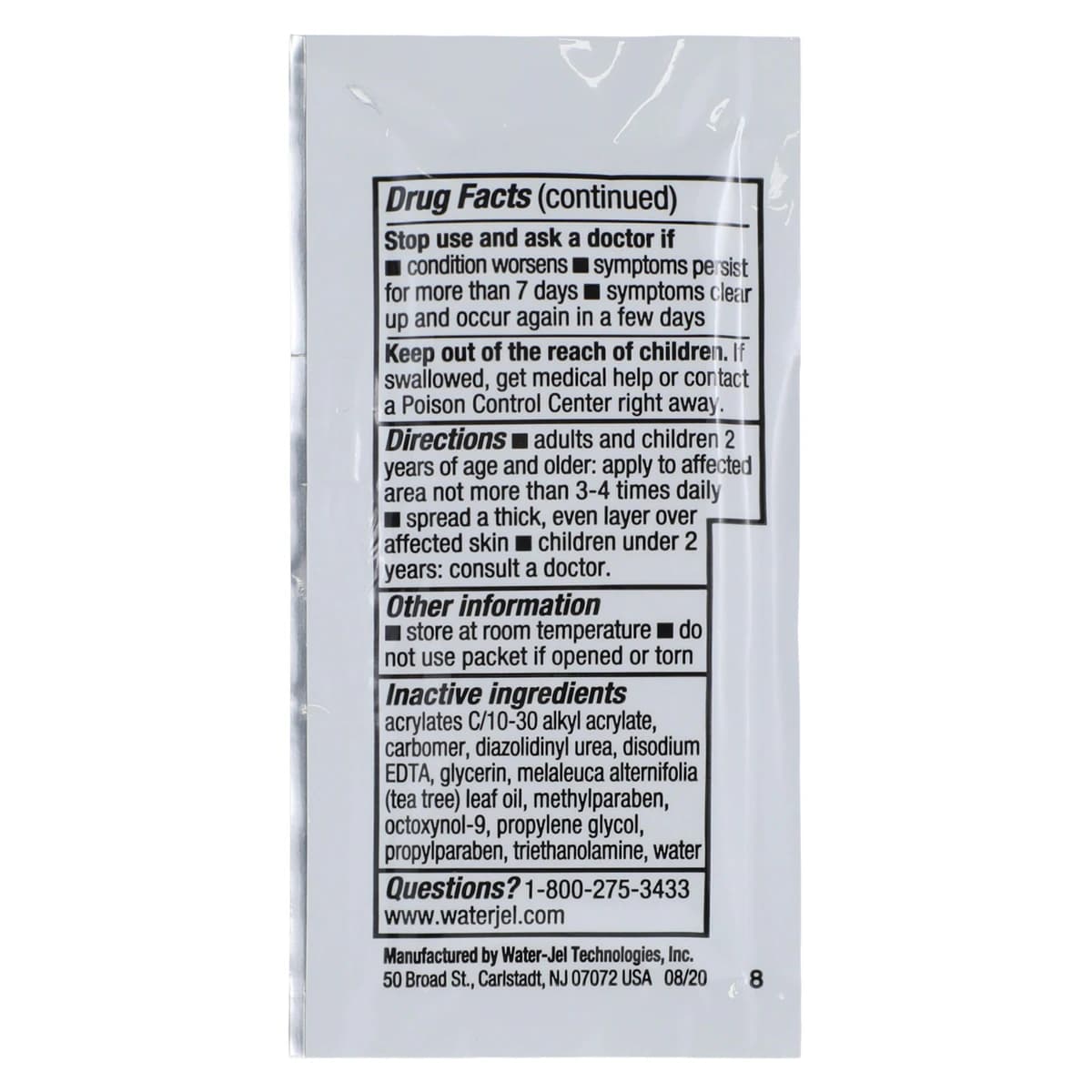 Water Jel Unit Dose Packet, Burn Relief Gel, 3.5g, 25/Box thumbnail 4