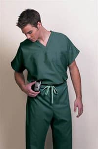 Fashion Seal Unisex V-Neck Scrub Top, 1 Pocket, 4X Large, Fir Green, 78731 - Scrub Top Unisex 1 Pkt V-Neck - Image 1
