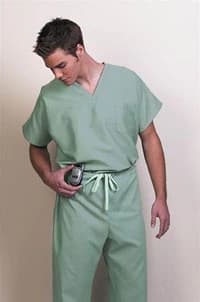 Fashion Seal Scrub Top, Unisex V-Neck, 1 Pocket, 4X Large, Sage, 78750 - Scrub Top Unisex 1 Pkt V-Neck - Image 1