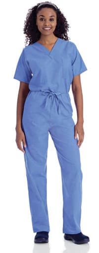 Landau Scrub Pant Reversible Unisex, Ceil Blue, 65% Polyester/35% Cotton, X-Small, 7602 thumbnail 2