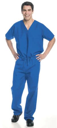 Landau Uniforms Scrub Pant, Reversible, Unisex, Petite, X-Small, Royal Blue, 65% Polyester/35% Cotton, 7602 - Scrub Pant Revrsble Uni Petite - Image 1