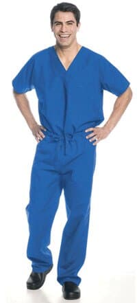 Landau 7602 Reversible Unisex Scrub Pant, Royal Blue, X-Small, 65% Polyester / 35% Cotton, Mid Rise Straight Leg, Drawstring Closure, 2 Front Pockets, 2 Back Pockets, Each thumbnail 2