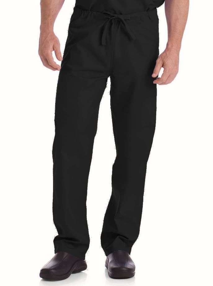 Landau Scrub Pant Reversible Unisex, Black, 65% Polyester/35% Cotton, Medium, 7602 - Scrub Pant Reversible Unisex - Image 1