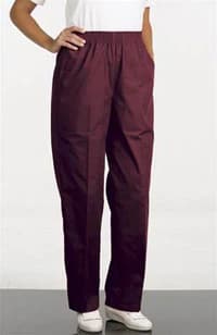 Fashion Seal Healthcare® Ladies' Fashion Pants, 65/35 Fashion Poplin®, Burgundy, Medium, 1/Pkg - Fashion Seal Healthcare® Ladies’ Fashion Pants, 65/35 Fashion Poplin® - Burgundy, Medium - Image 1