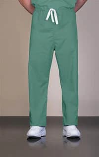 Superior Uniform Fashion Seal Reversible Unisex Scrub Pants, Jade Green, 100% Cotton, Drawcord Closure, X-Large - Jade Scrub Pants Reversible with Drawcord Unisex X-Large Latex-Free Non-Fluid Resistant - Image 1