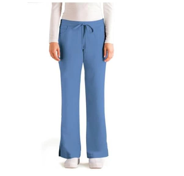 Grey's Anatomy Scrub Pant, 5 Pocket, Tie-Front, Women's, Medium, Ceil Blue, 77% Polyester/23% Rayon, 4232 - Scrub Pant 5 Pkt Tie-Fr - Image 1