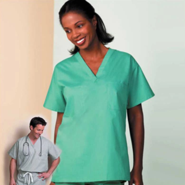 Fashion Seal Scrub Shirt, Unisex, Jade Green, X-Small, 55% Cotton/45% Polyester, Pullover, 1 Left Breast Pocket, Style 6794 - Shirt Scrub Unisex Jade Green - Image 1