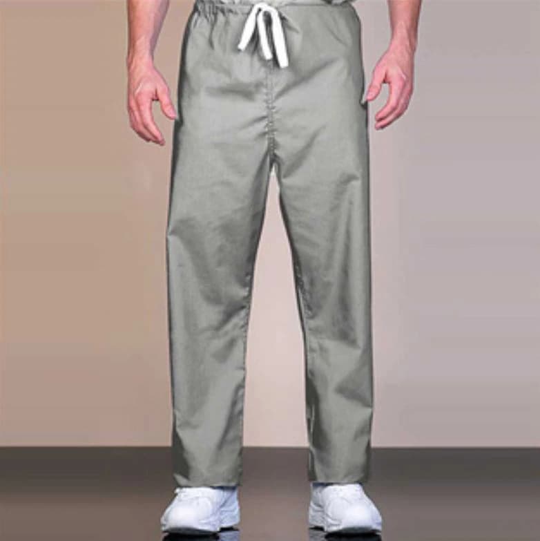 Fashion Seal Reversible Scrub Pant, 55% Cotton/45% Polyester, Large, Pearl Grey, 1 Pocket, Drawstring, 888 - Scrub Pant Rev 50/50 Gray - Image 1