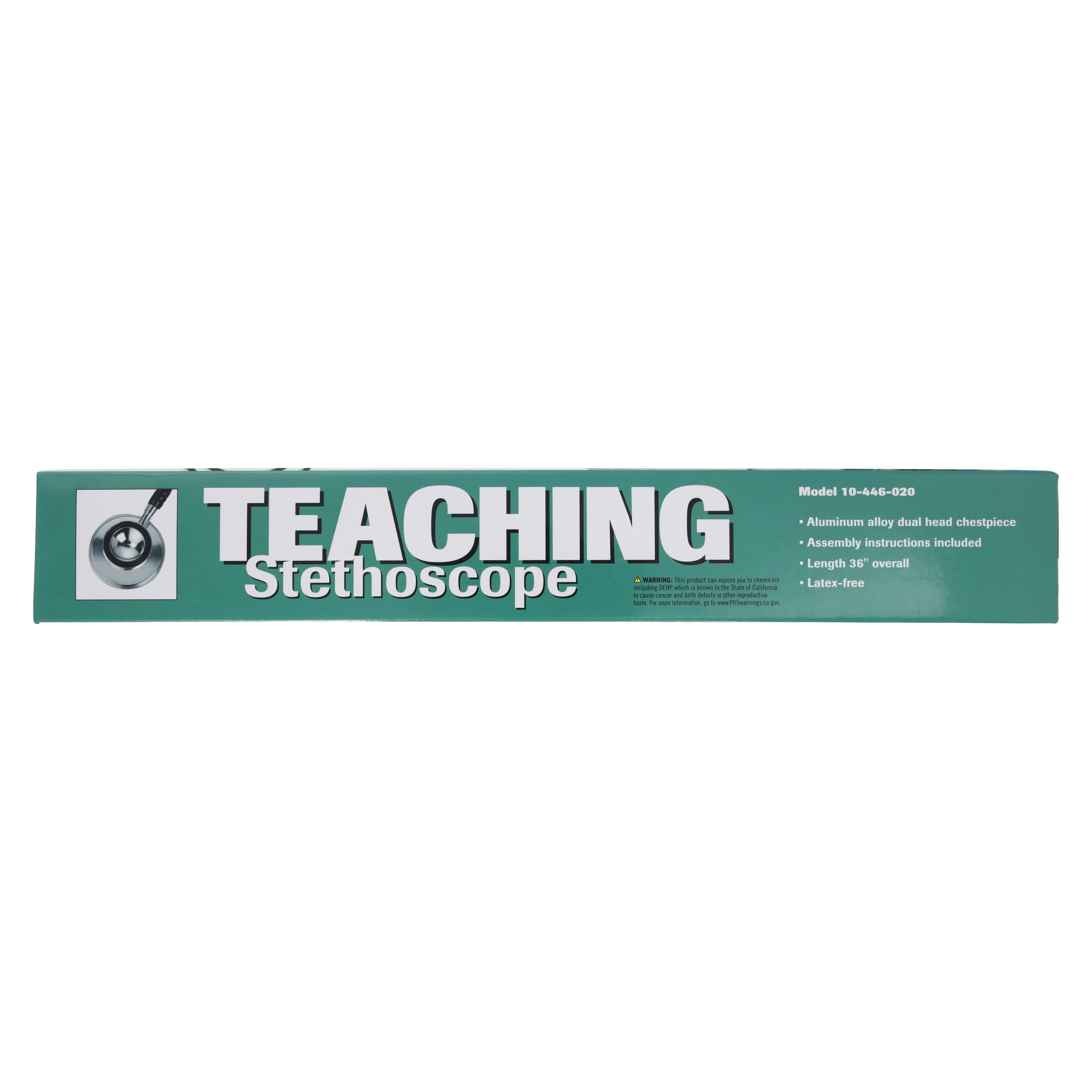 Mabis Teaching/Training Stethoscope, Dual Head, Adult, Black, Single Lumen Tubing, 10-446-020 thumbnail 7