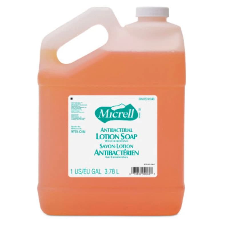 Micrell Antibacterial Lotion Soap, 1 Gallon, Light Scent, 4/Case - Micrell Soap Antibact - Image 1
