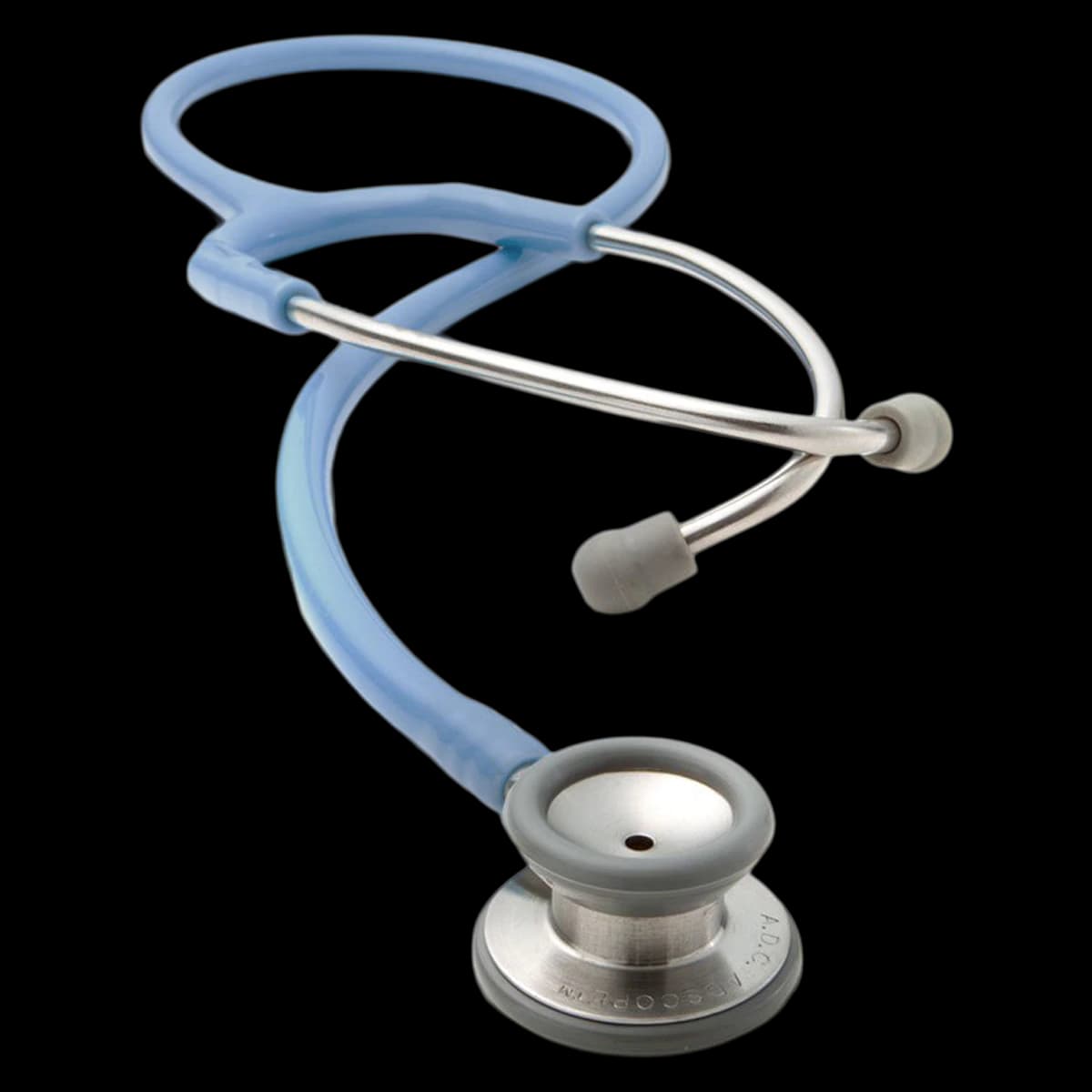 ADC Adscope 604 Pediatric Acoustic Stethoscope, Light Blue, Single Lumen Tubing - Stethoscope Adscope Lblu 2Hd - Image 1