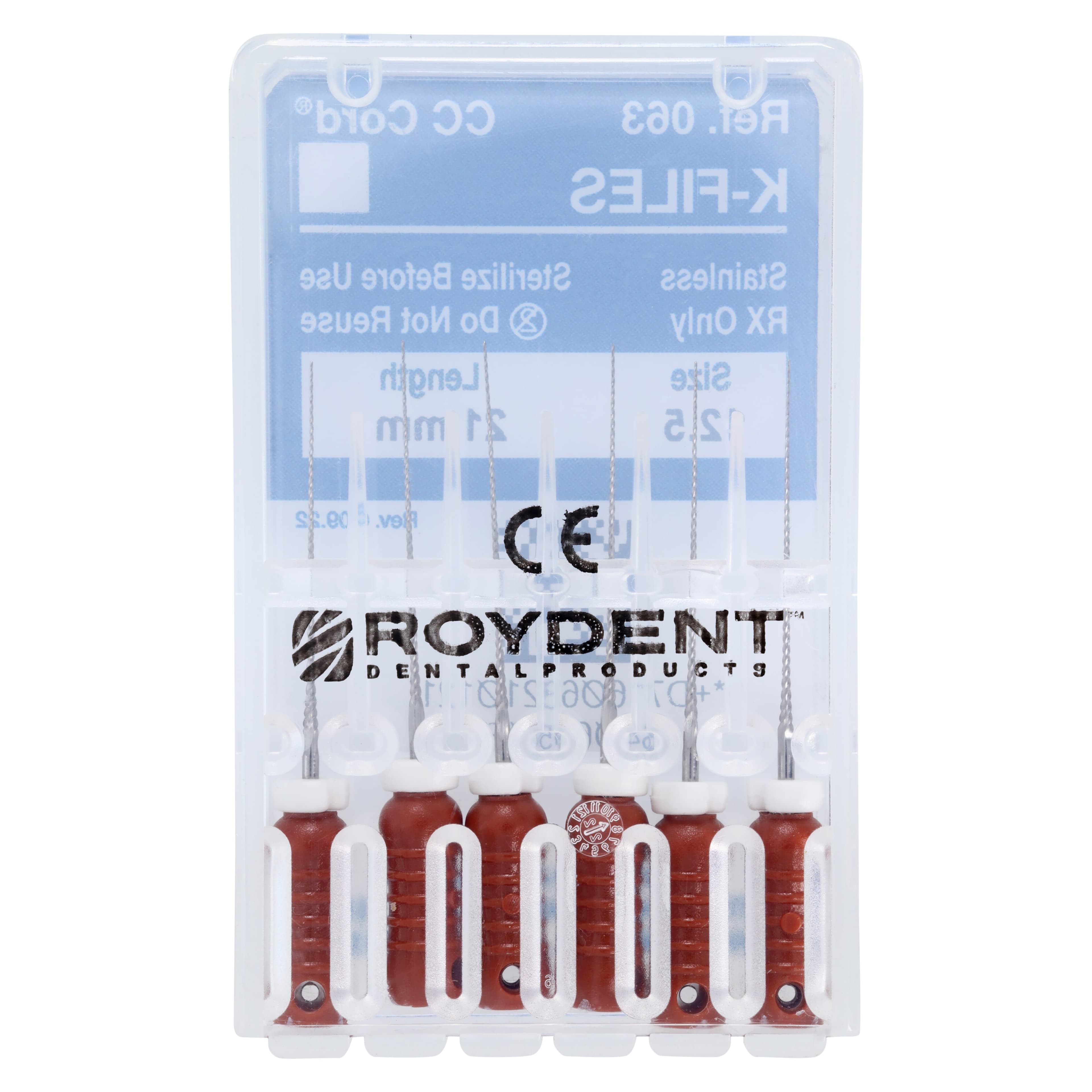 Roydent K-Type Files, 21mm, Size #12.5, Stainless Steel, 6/Pack, 06321012R thumbnail 2