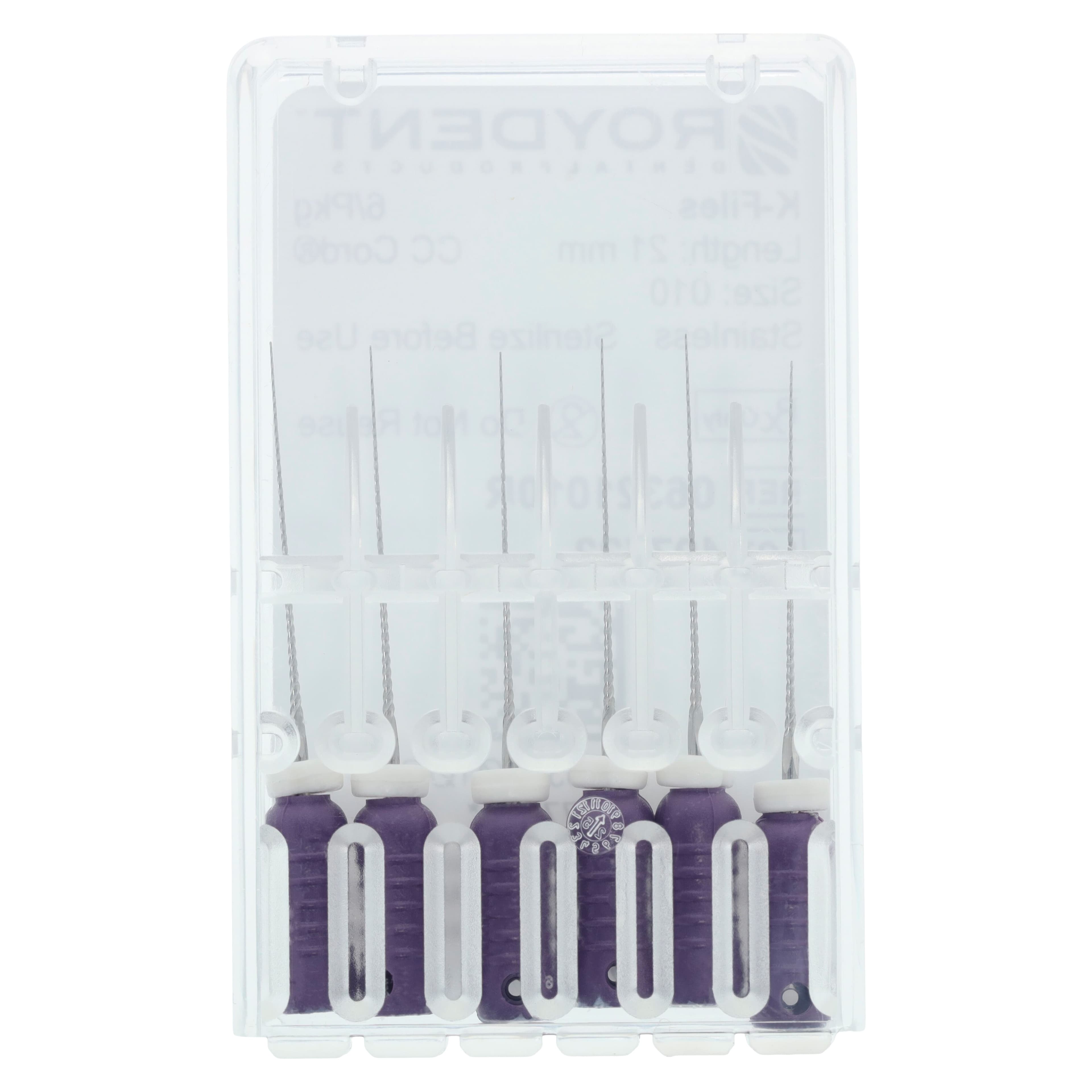 Roydent K-Files #10 (Purple), 21mm, Stainless Steel, Pack of 6, 06321010R thumbnail 5