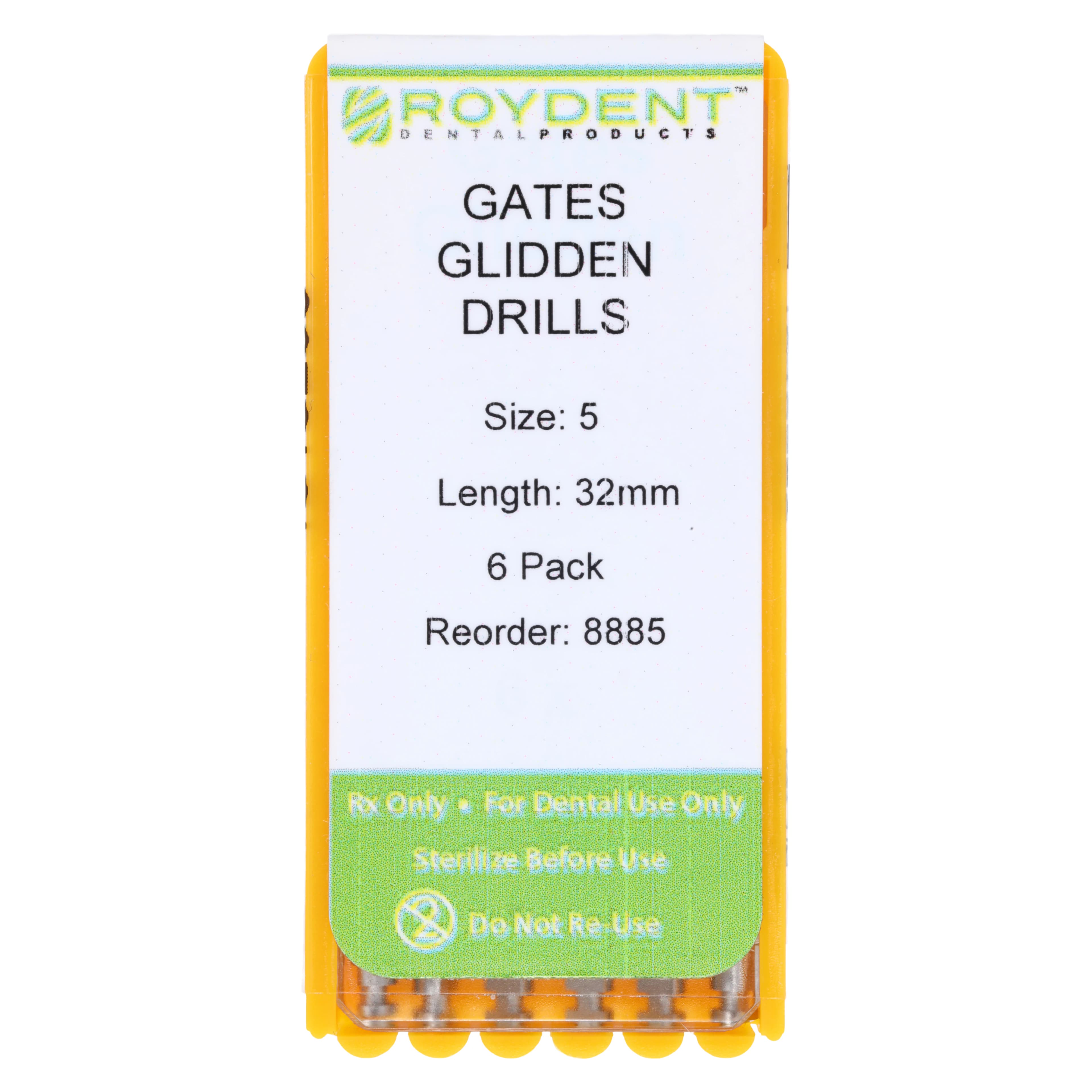 Roydent Gates Glidden Drills, #5, 32mm, 6/Pk, 8885 - Gates Glidden 32mm #5 - Image 1