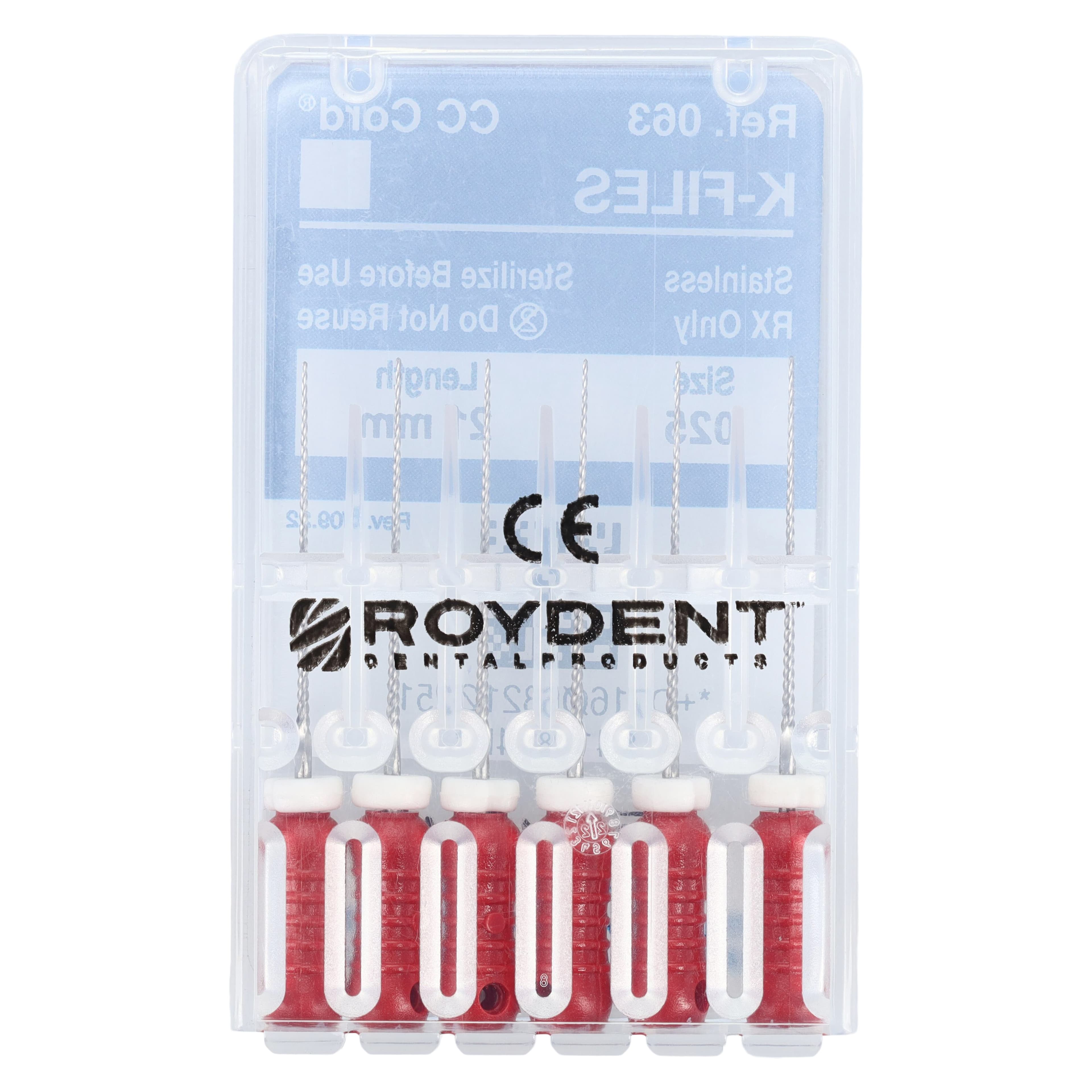 Roydent K-Type Files #25, 21mm, Pack of 6, 06321025R thumbnail 2