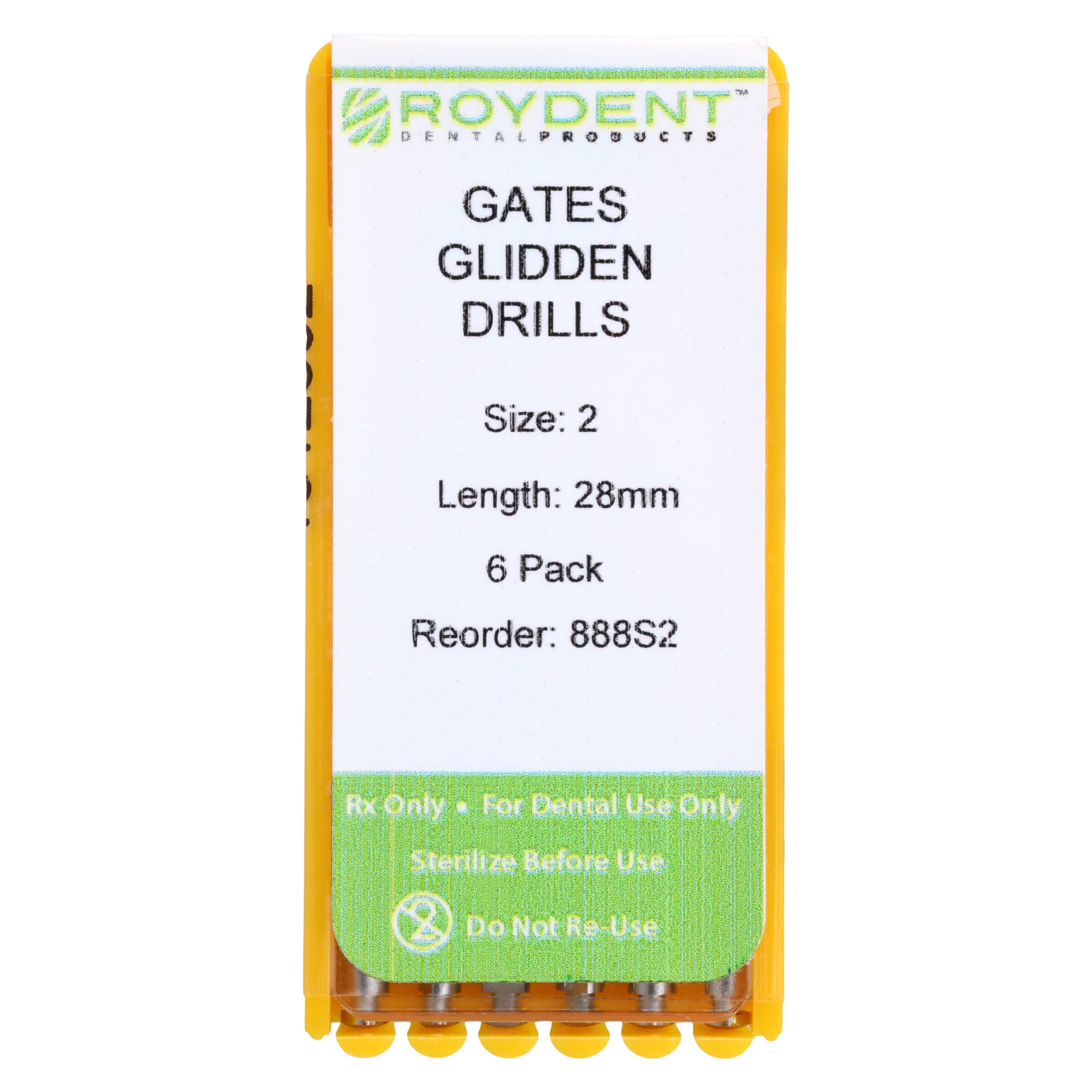 Roydent Gates Glidden Drills, #2, 28mm, 6/Pkg, 888S2 thumbnail 6