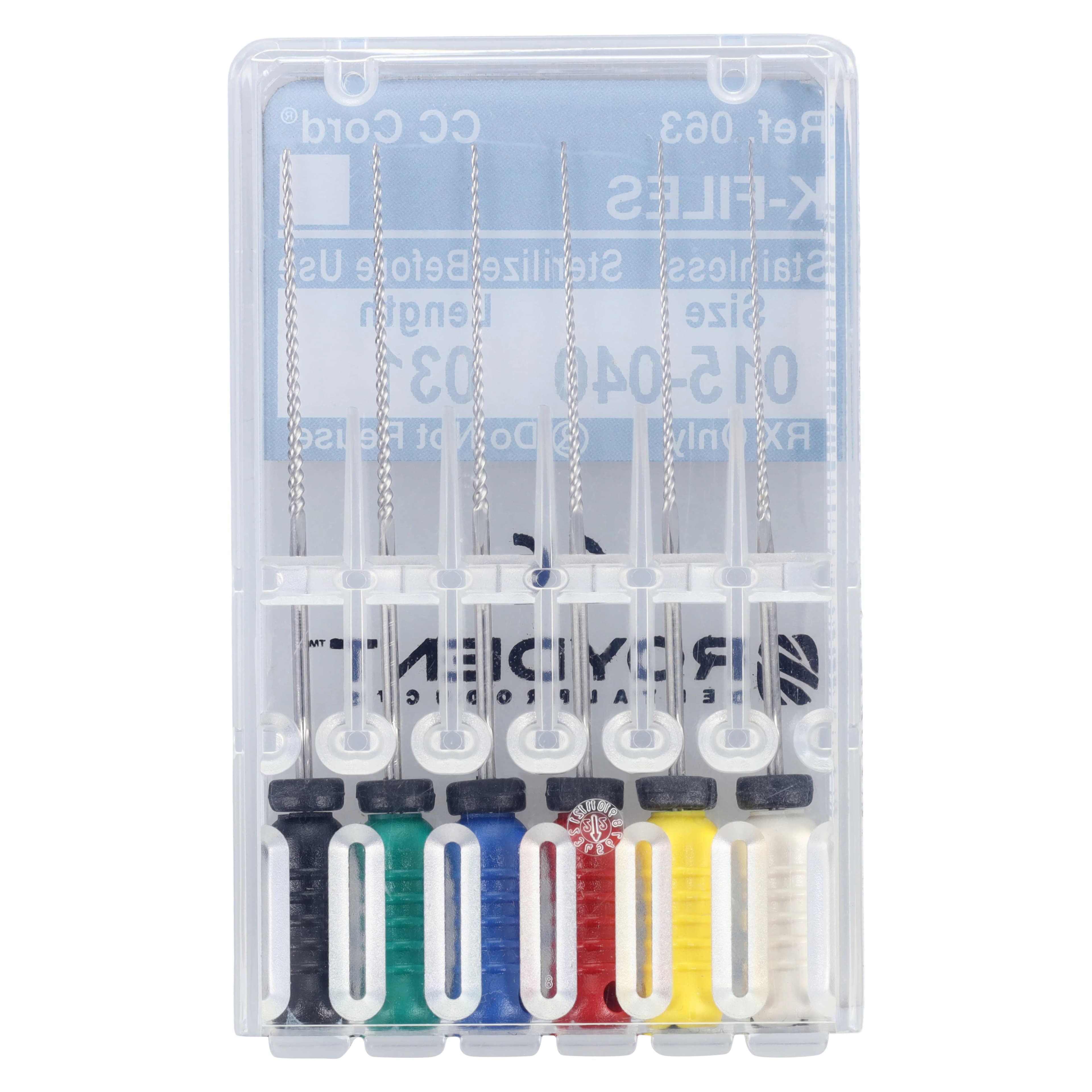 Roydent K-Type Files, 31mm, Assorted #15-40, Stainless Steel, 6/Pack, 06331160R thumbnail 2