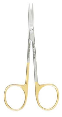 Miltex-Integra Straight Sharp Iris Scissors, 4-1/2", SuperCut/Carb-N-Sert, Tungsten Carbide, Reusable - Straight Sharp Iris Scissor 4-1/2” - Image 1