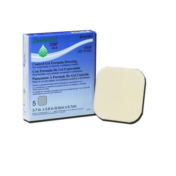 DuoDerm CGF Hydrocolloid Dressing, 6x8" Sterile Rectangle, Adherent, Flesh, Absorbent, Latex-Free - Duoderm GGF - Image 1