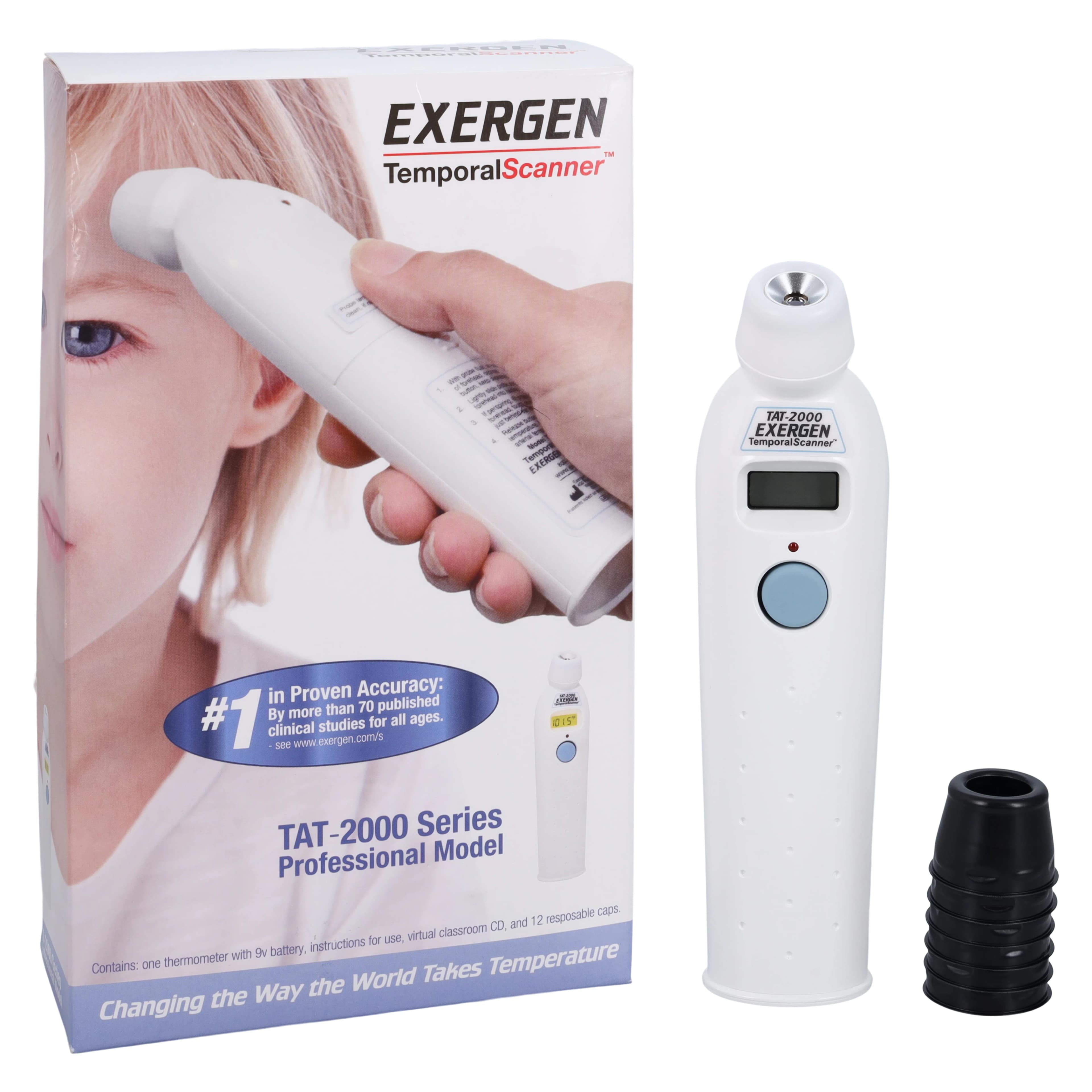 Exergen TAT 2000 Temporal Scanner Thermometer, Reusable, Dual Scale, Battery Operated thumbnail 2