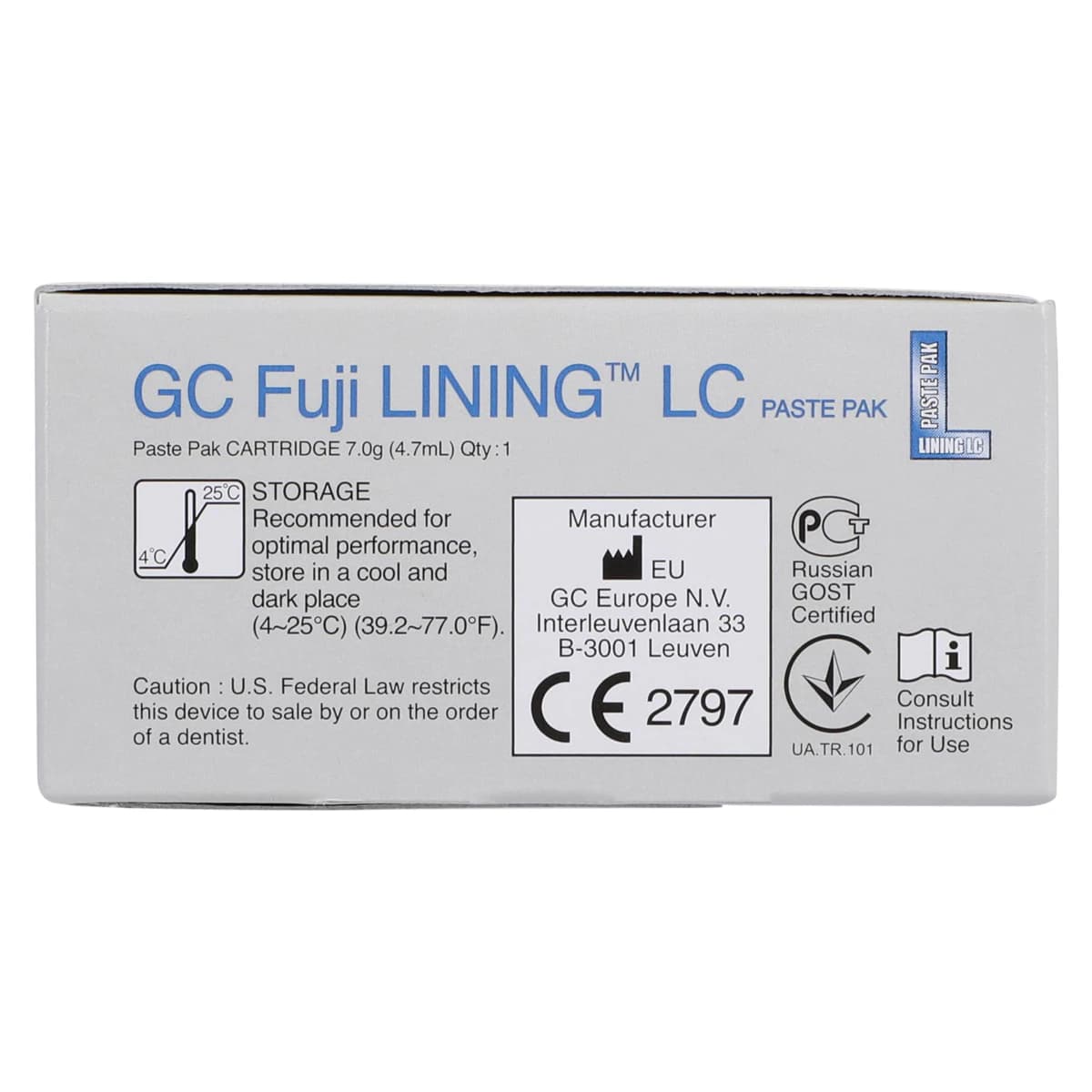 GC Fuji LINING LC Paste Pak Refill, Light-Cured Glass Ionomer Lining Cement, 7 g (4.7 mL) Cartridge, Dentin B3, 001887 thumbnail 6