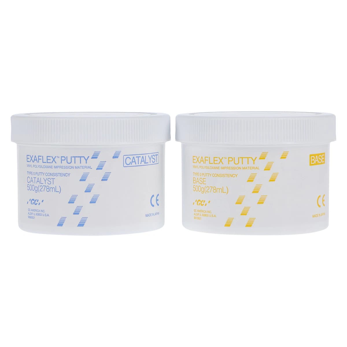 GC America Exaflex Putty VPS Impression Material, Clinic Package (5 Base + 5 Catalyst, 500 g Each), 138305 - EXAFLEX® Putty VPS 500gm Clinic Package Pack of 5 - Image 1