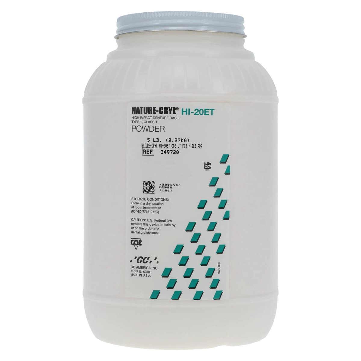 Nature-Cryl HI-20ET COE Light Fibered+ Denture Resin Powder, 5 lb thumbnail 3