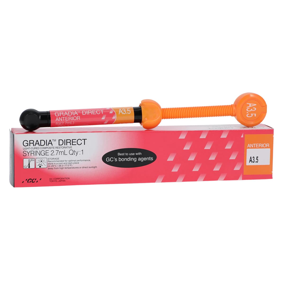 GC America GraDia Direct Syringe Refill, Shade A3.5, 2.7 mL, #001991 - GC America - GraDia Direct Syringe - (Shade A3.5) - Image 1