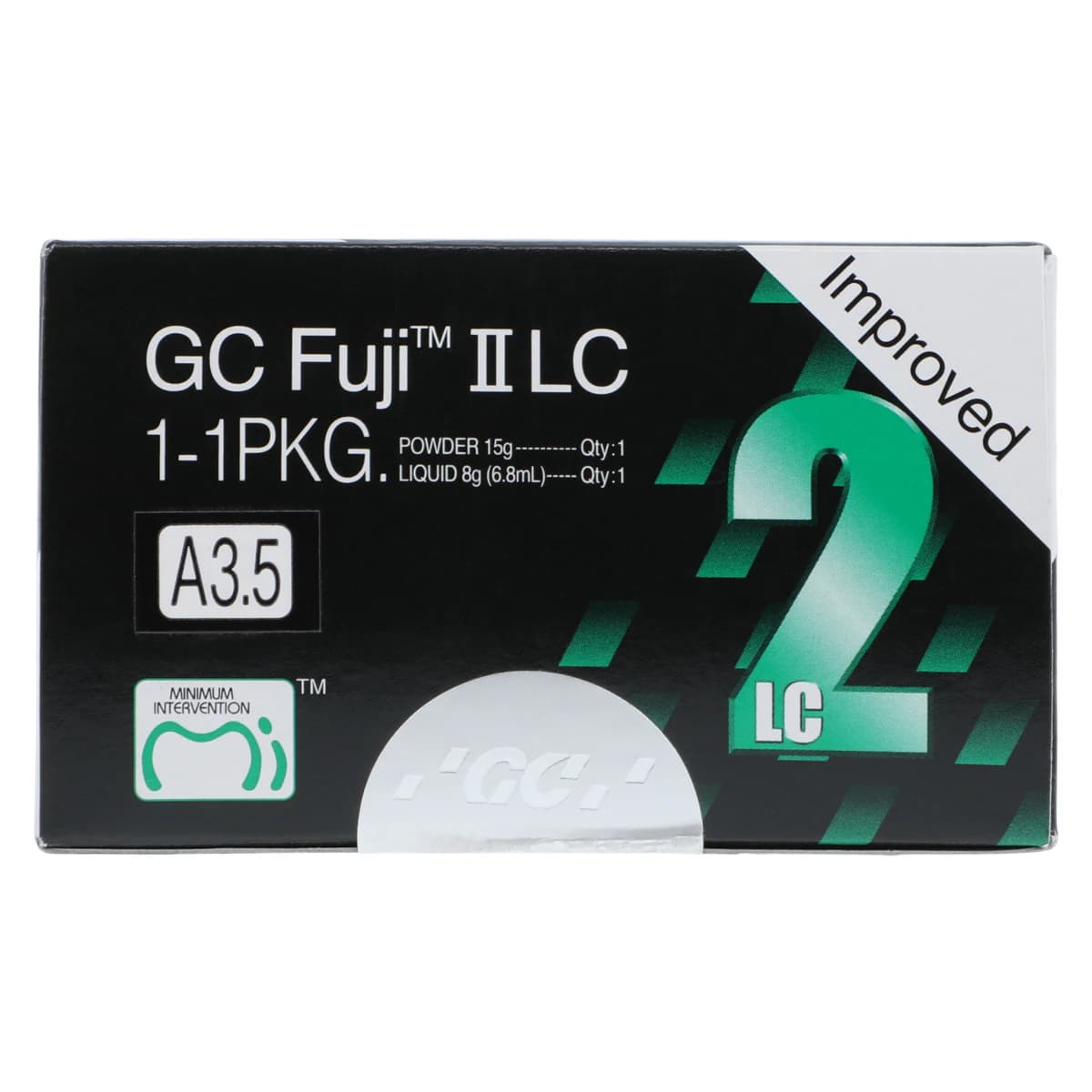 GC Fuji II LC Improved Light-Cure Resin-Reinforced Glass Ionomer Restorative, 1:1 Package, Shade A3.5, 15 g Powder / 6.8 ml Liquid, 000187 thumbnail 2
