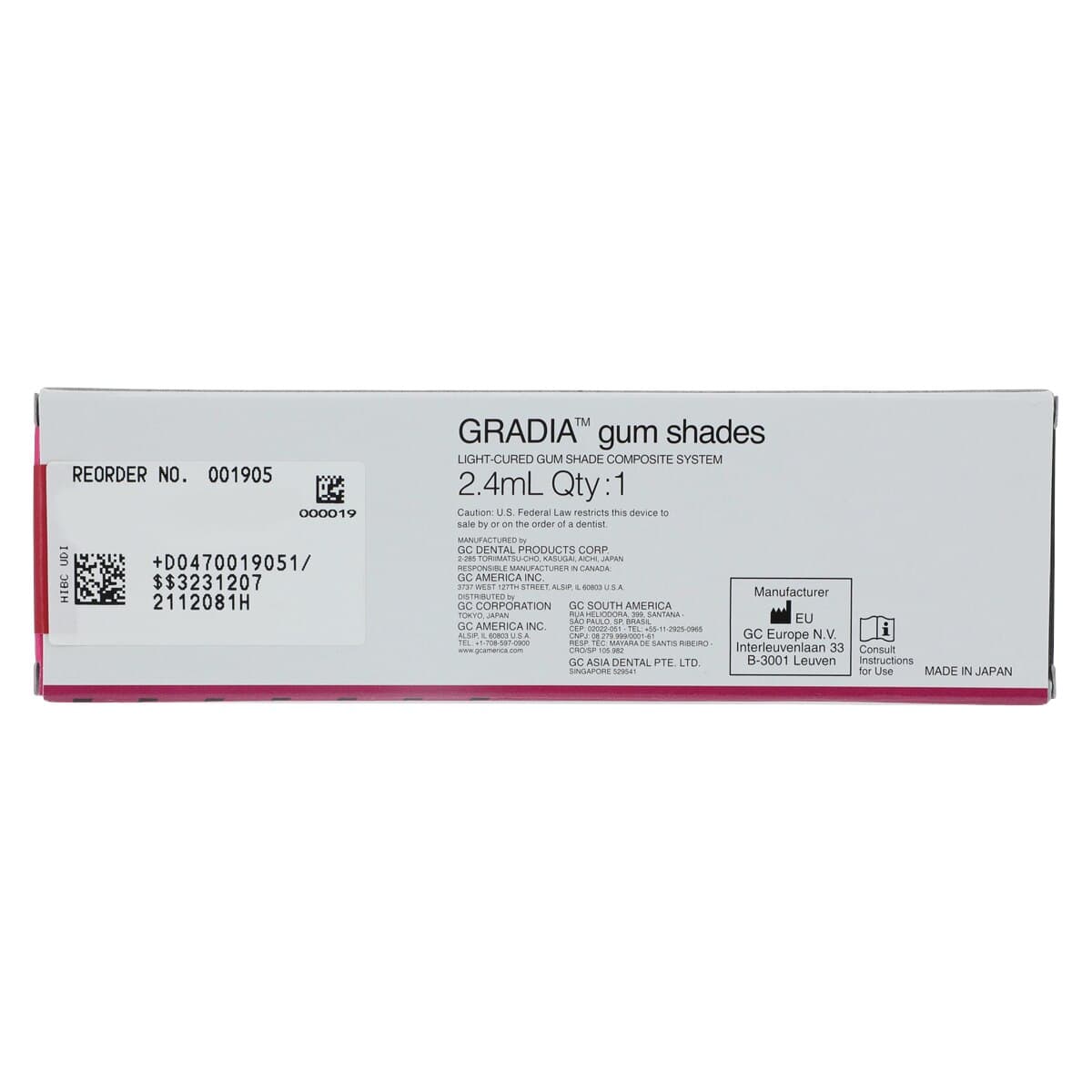 GC Gradia Gum Modifier GM36, 2.4 mL Syringe, Light-Cure Indirect Composite, 1 Syringe thumbnail 9