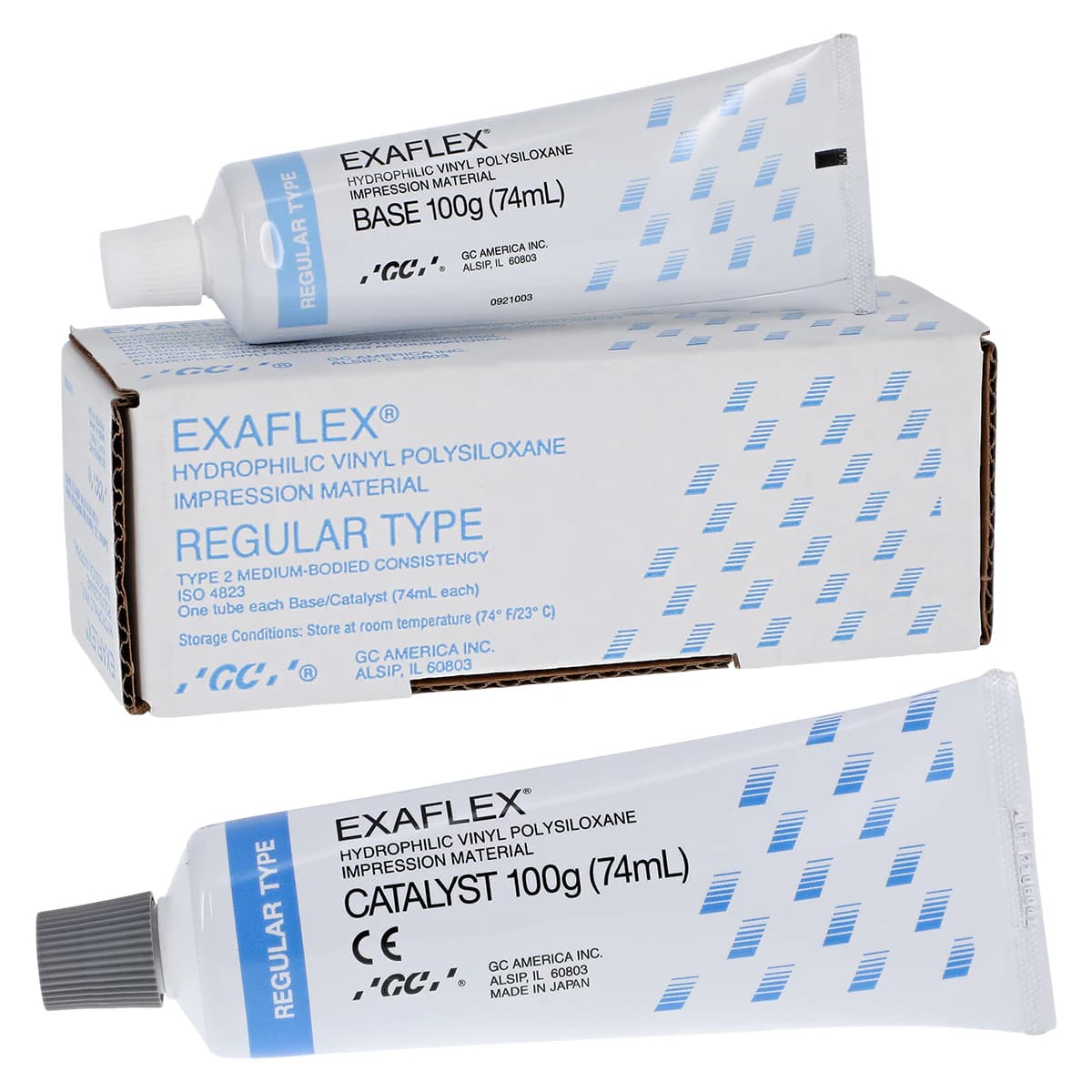 EXAFLEX® Vinyl Polysiloxane Impression Material, Regular Body, No Frill Refill, 2 x 74 mL Tubes, 138020 - EXAFLEX® Vinyl Polysiloxane Impression Material, “No Frill” Refill - Regular Body - Image 1