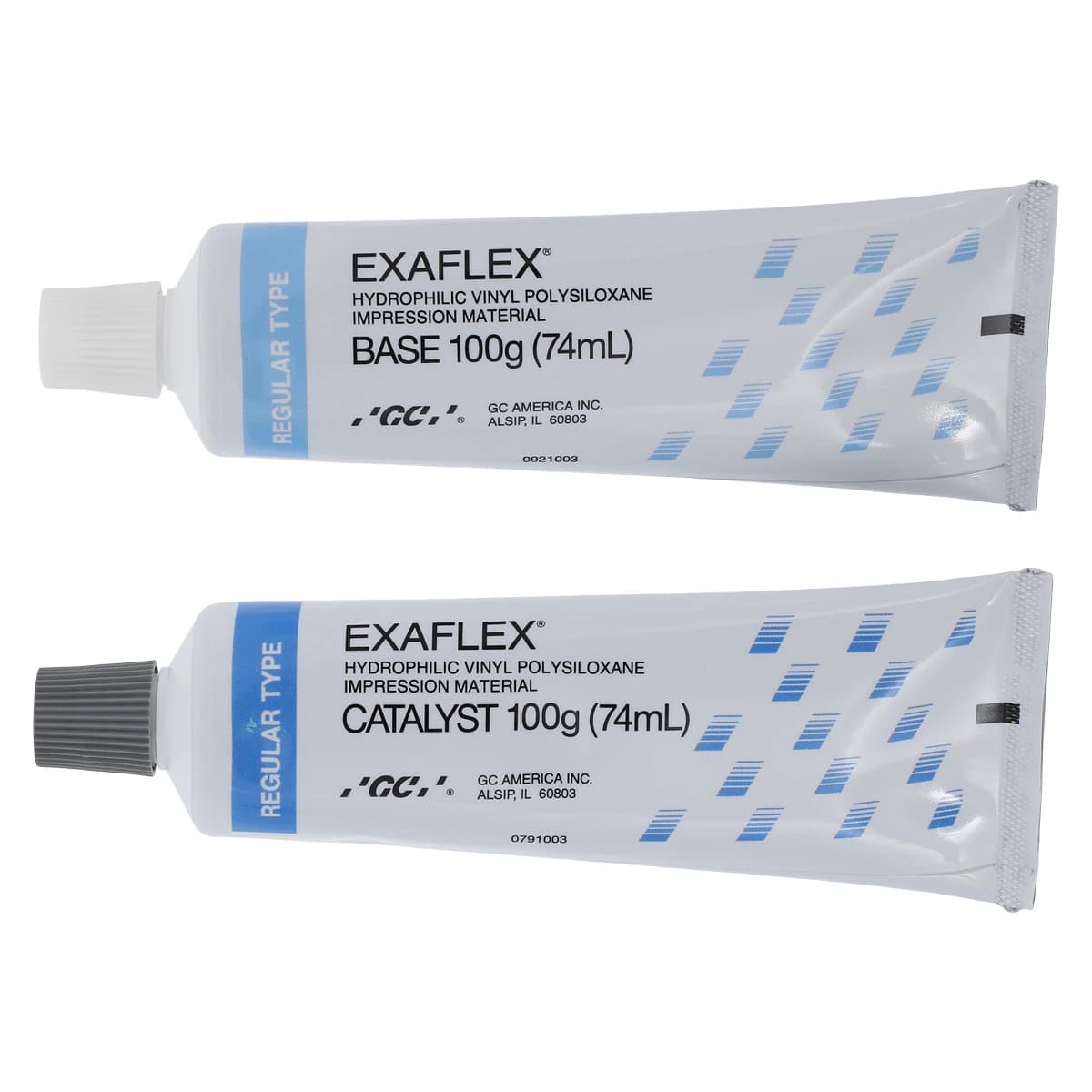 EXAFLEX® Vinyl Polysiloxane Impression Material, Regular Body, No Frill Refill, 2 x 74 mL Tubes, 138020 thumbnail 3