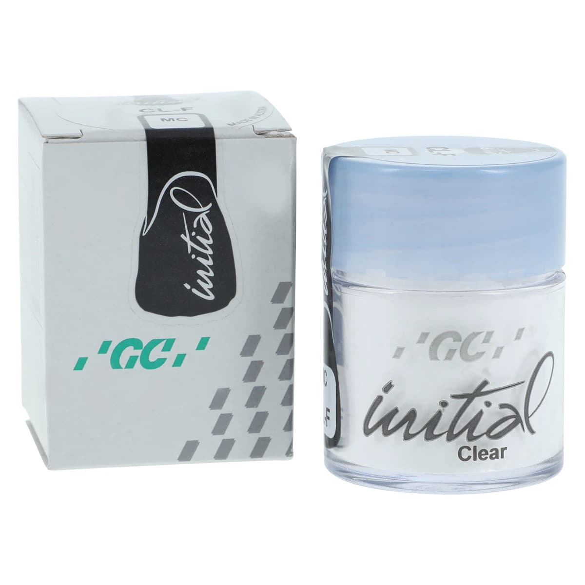 GC Initial MC Clear Fluorescence CL-F Porcelain Powder, 20g Jar - GC Initial MC Clear Fluorescence CL-F 20g - Image 1