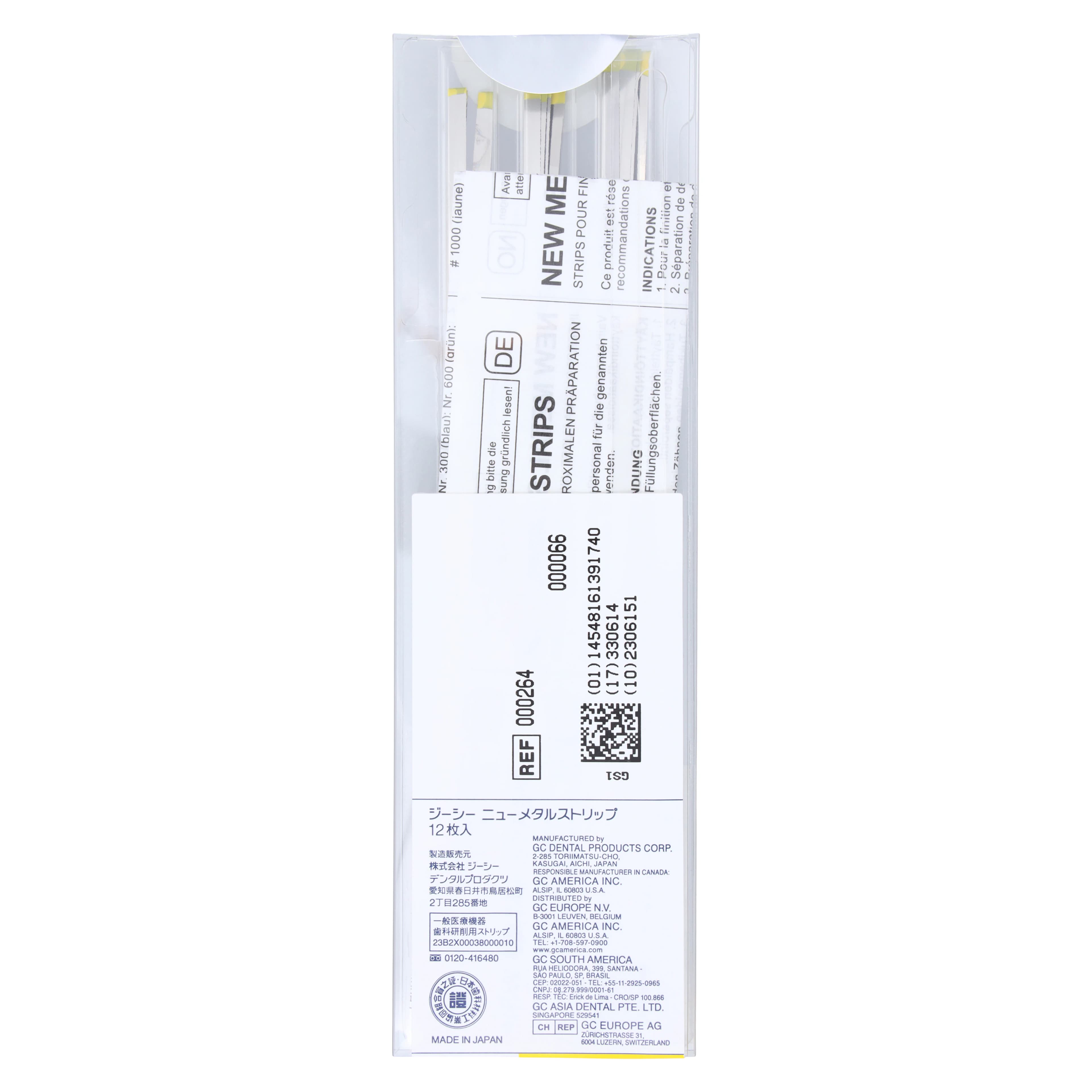 GC America Metal Finishing Strips, Refill, #1000-A Width, Fine, Yellow, 50 Micron, 2.6 mm, 12/Pk, 000264 thumbnail 2