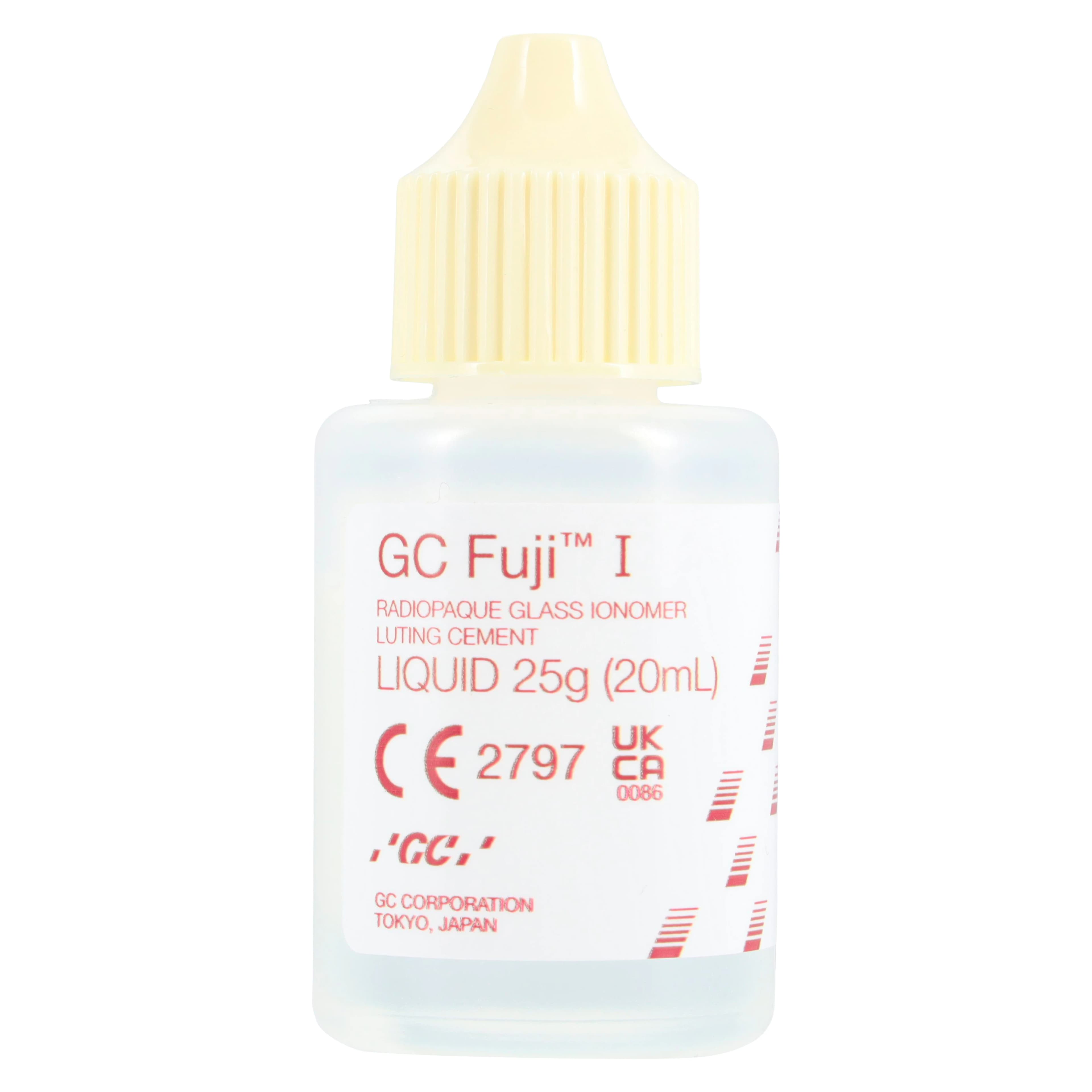 GC Fuji I Glass Ionomer Luting Cement Liquid Refill, 25 g (20 mL) Bottle, 901009 thumbnail 2
