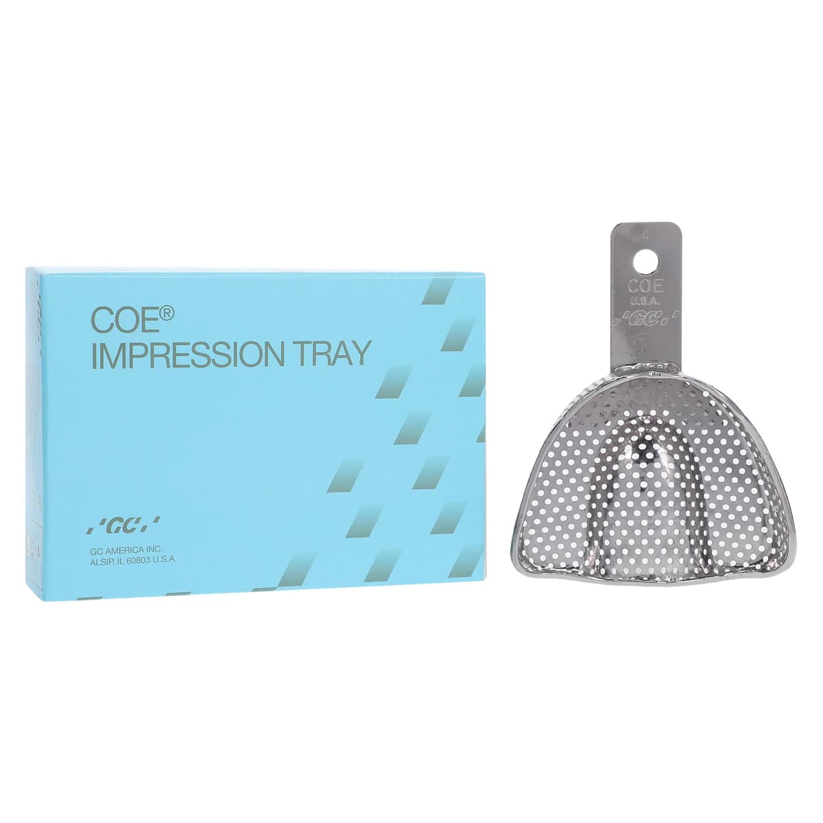 COE Nickel-Plated Perforated Impression Tray, #4 Medium Upper, 1/Pk, 260041 - COE® Impression Tray Nickel Perforated Medium Upper #4 Each - Image 1